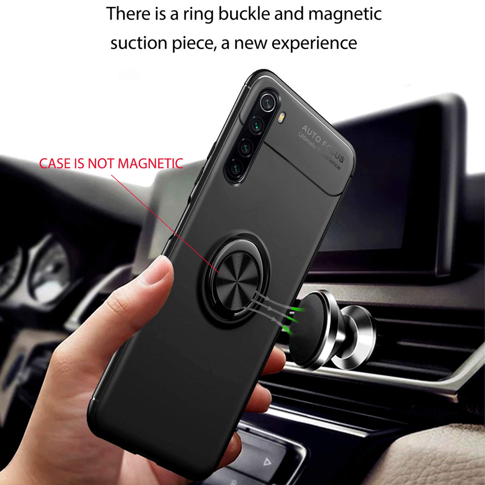 Premium Shockproof Case with Tempered Glass Screen Protector for Xiaomi Redmi Note 8T | Carbon Fiber & Silicone Hybrid Design | 6.3
