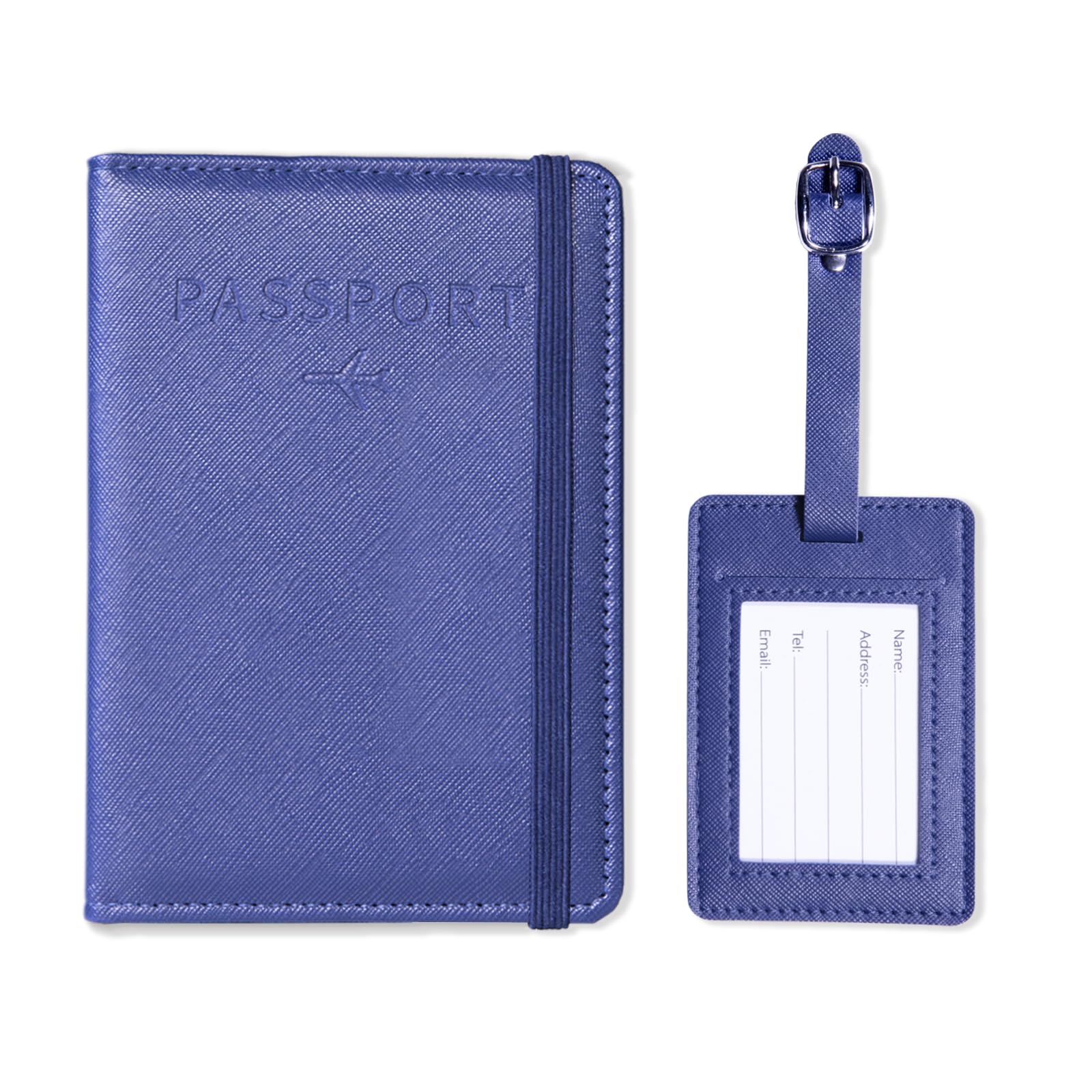 Premium RFID Blocking Passport Holder for Women & Men - Dark Blue Travel Wallet with Multiple Card Slots & ID Window - Perfect for Family Vacations, Business Trips & International Travel