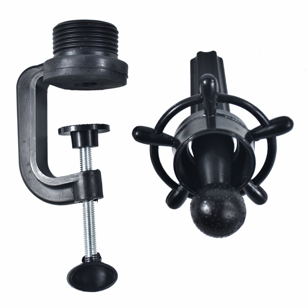 Adjustable Mannequin Head Stand for Wig Display & Styling - Training Practice Canvas Head Holder with Clamp - Perfect for Salon, Cosmetology School & Home Hairstyling (Black)