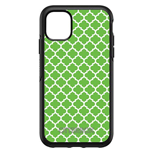 Green White Moroccan Lattice On Black Case