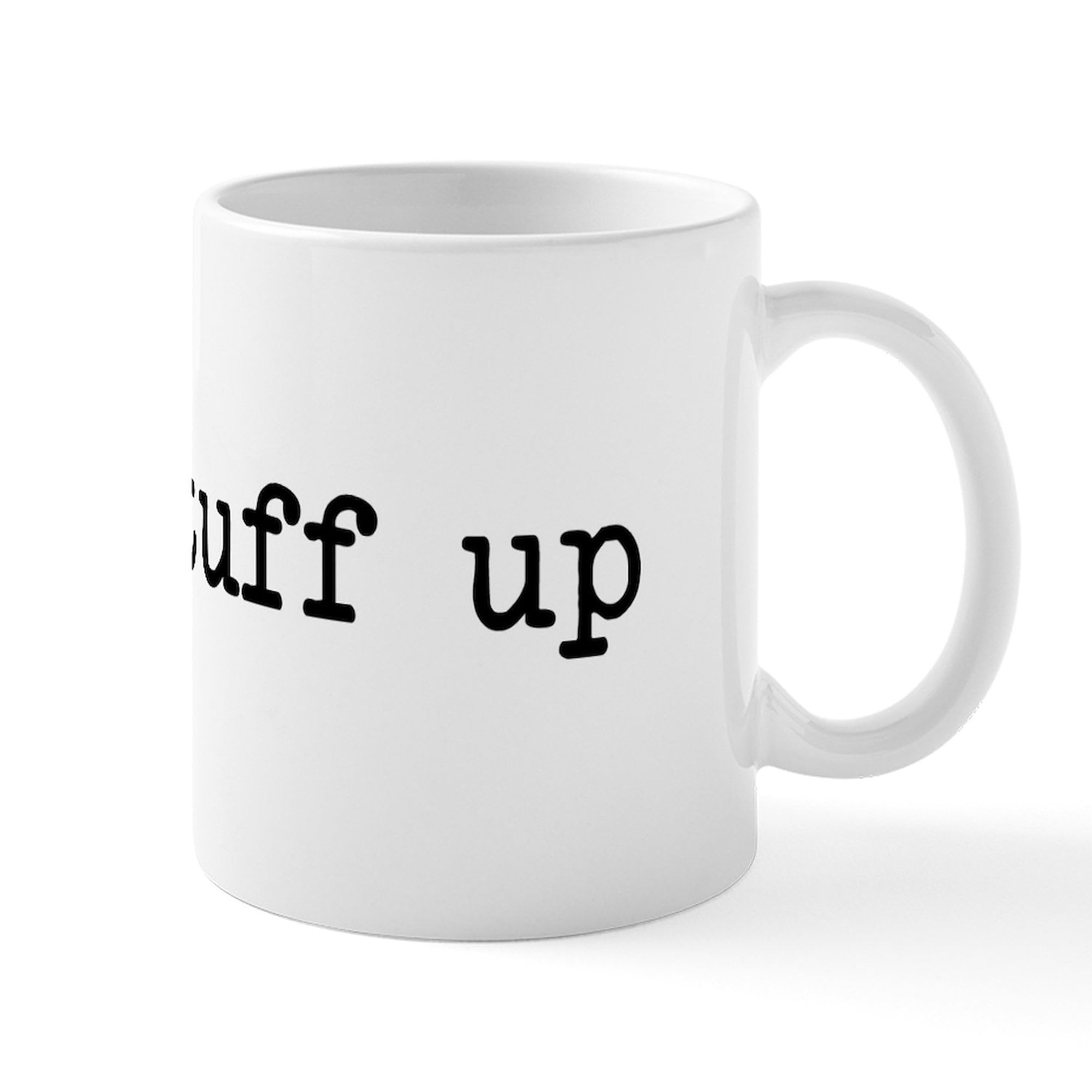 CafePress I Make Stuff Up Mug - 11 oz (325 ml) Ceramic Coffee Cup with Handle - Funny Novelty Gift for Writers, Teachers & Creative Professionals - Perfect for Office, Home & Coffee Breaks