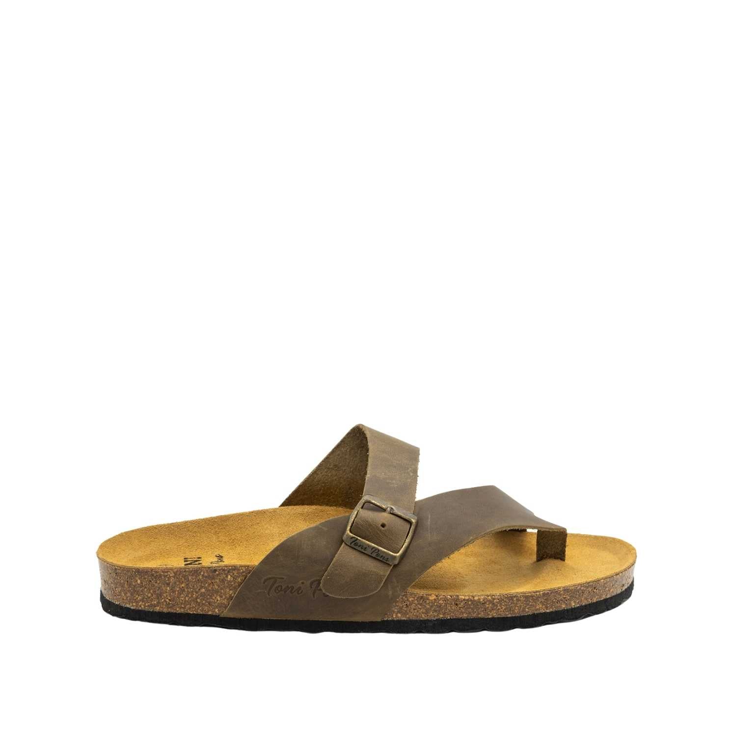 Men's Plain Leather Open Toe Slippers - Comfortable & Breathable House Shoes for Indoor/Outdoor Wear - Perfect for Home, Beach, and Relaxation