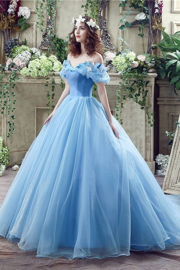 Elegant Off-The-Shoulder Royal Blue A-Line Tulle Prom Dress for Formal Parties & Special Occasions - Perfect for Homecoming, Quinceañera & Evening Galas (Style J4635)