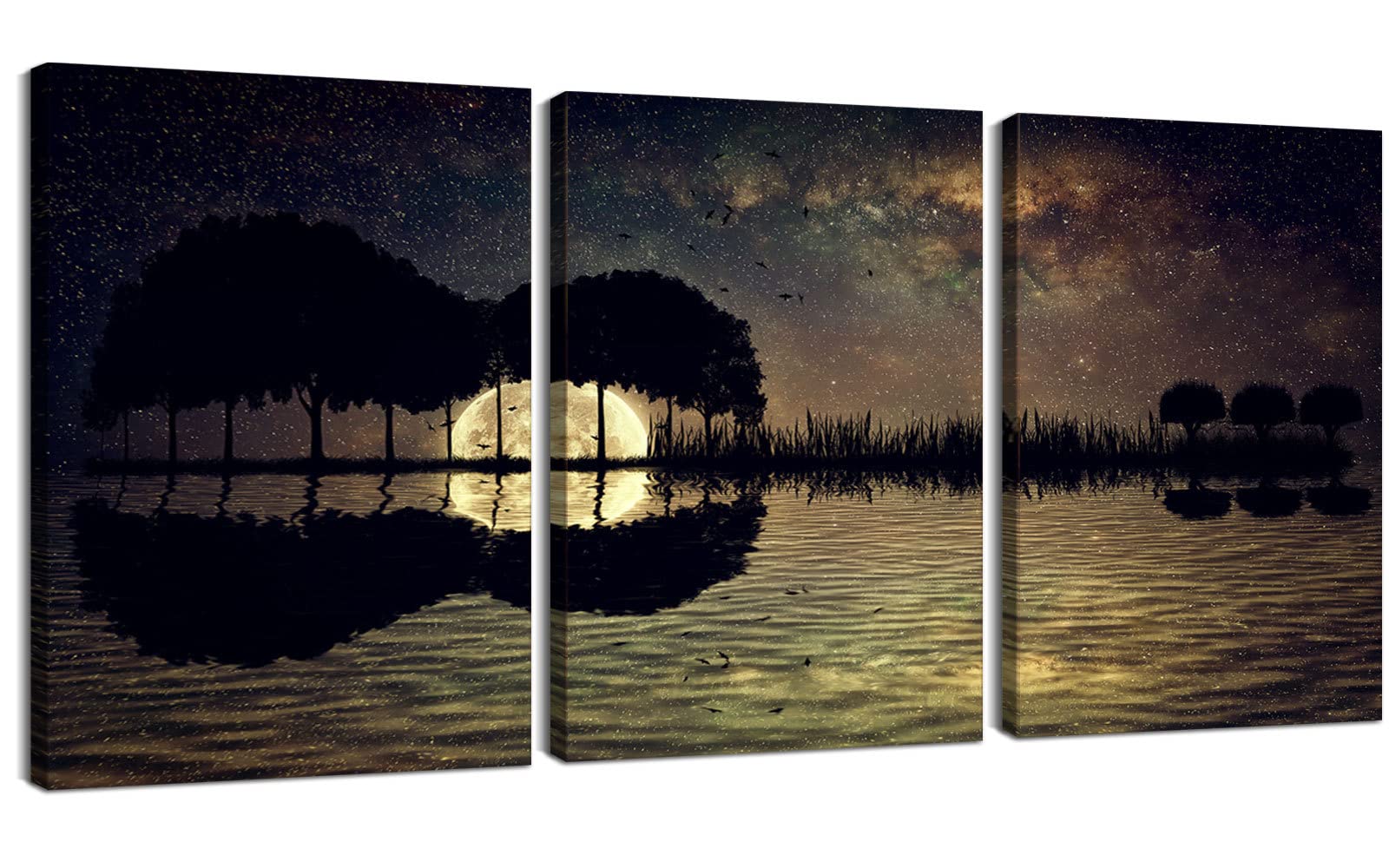 YOUHONG Guitar Poster Set - 3PCS Music Wall Art Canvas (20''Wx28''H) - Guitar Decor for Men, Music Room & Bedroom - Perfect for Home, Studio & Office Decoration