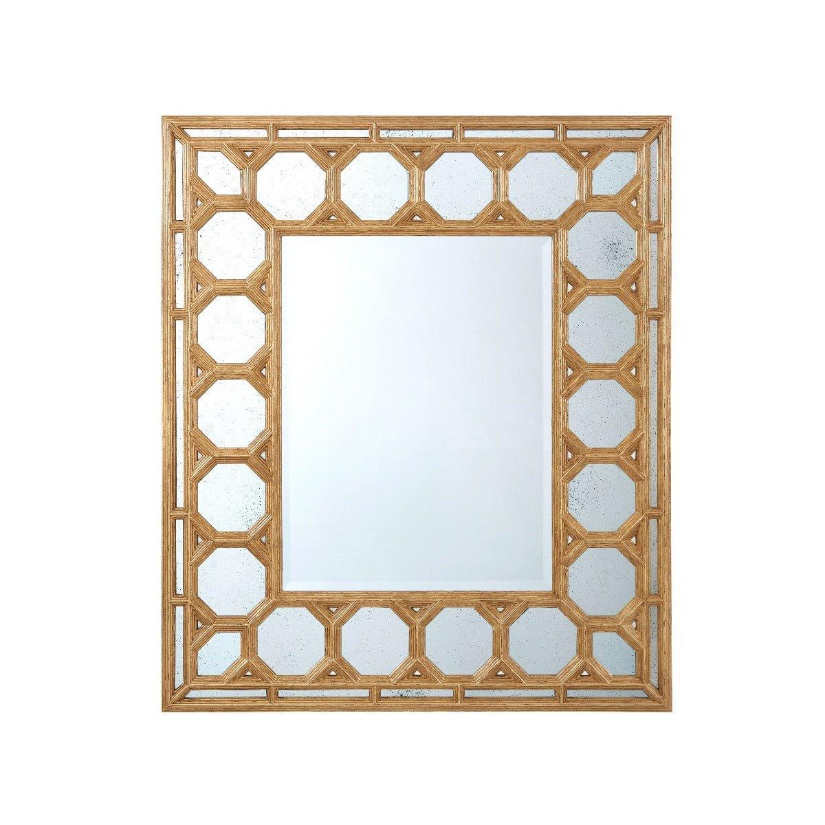 Carmen Rectangular Beveled Edge Wall Mirror - Elegant Home Decor for Living Room, Bedroom & Entryway - Multiple Finish Options (Gold, Silver, Black) - Perfect for Vanity, Hallway & Interior Design