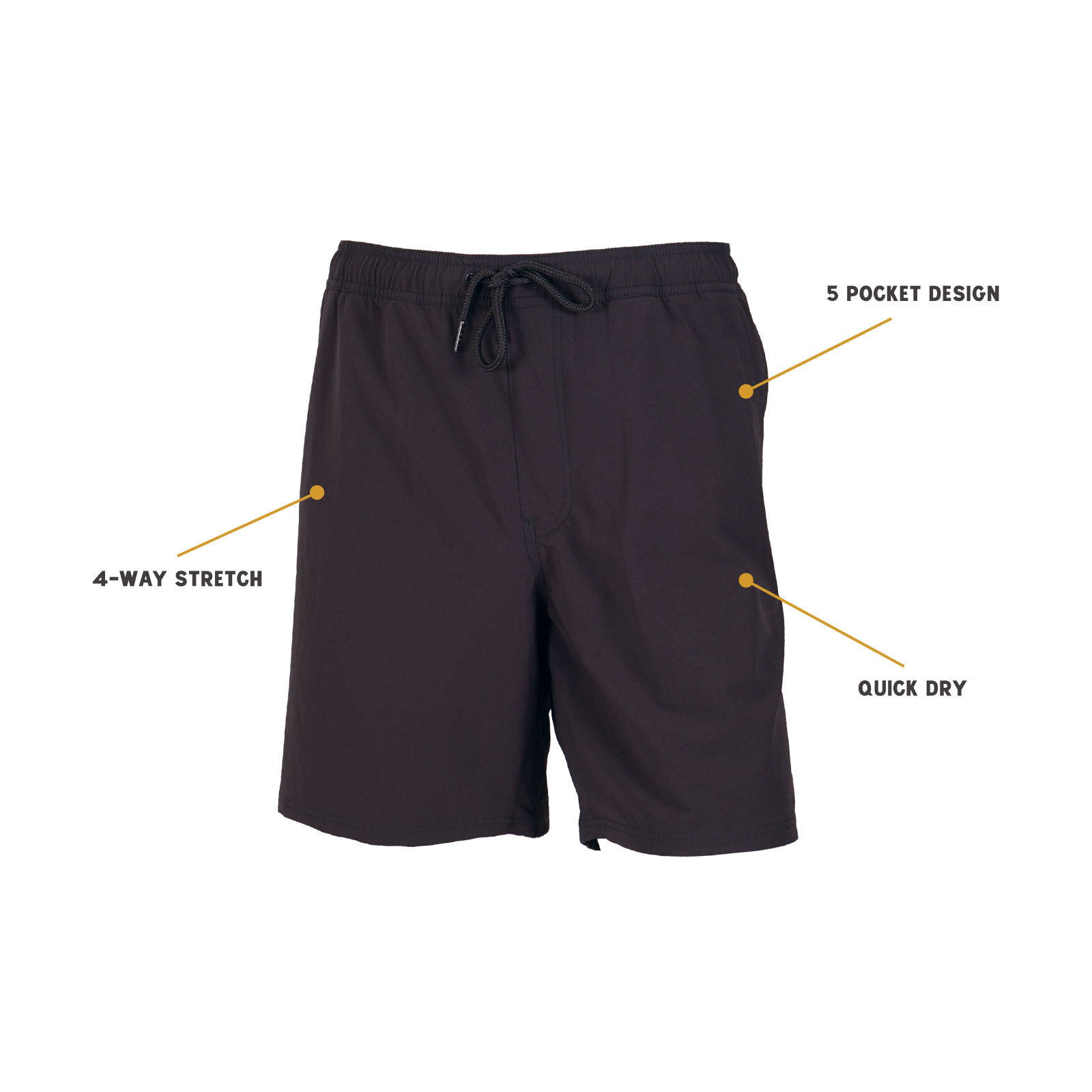 Men's Quick-Dry Nylon Deck Shorts - Lightweight & Breathable Swim Trunks for Swimming, Boating & Outdoor Activities