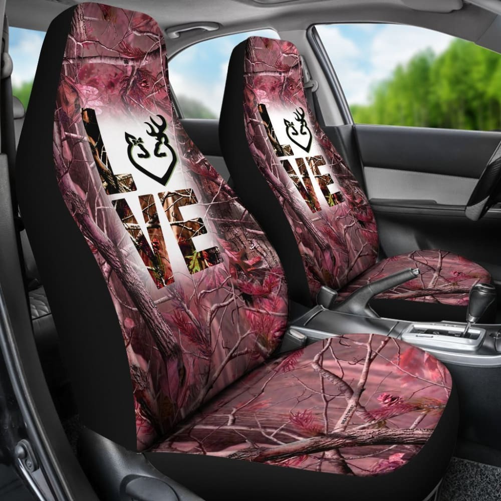 2Pcs Country Girl Car Seat Covers - Universal Fit for Most Vehicles (8-101819) - Perfect for Road Trips, Daily Commute & Country Style Car Decor