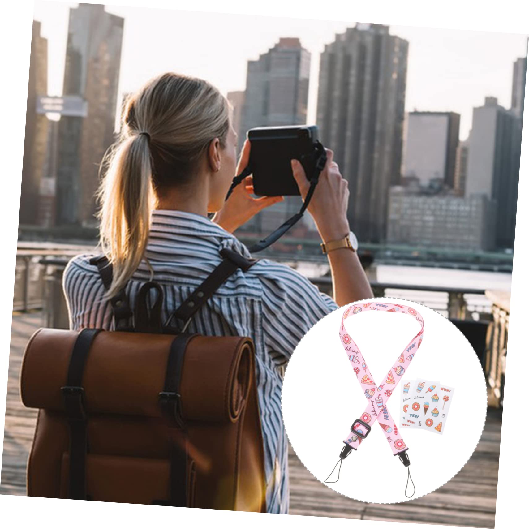PartyKindom Instant Camera Strap Set - Mini Instant Film Camera Accessories, Hand Grip & Polyester Handle for Fujifilm Instax, Polaroid - Perfect for Travel, Parties & Photography Enthusiasts
