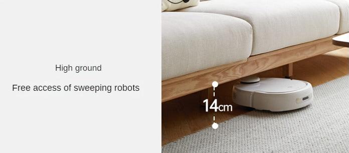 Oak Solid Wood Space-Saving Storage Sofa - Functional Multi-Purpose Sofa Bed with Hidden Storage for Small Apartments, Living Rooms & Guest Rooms