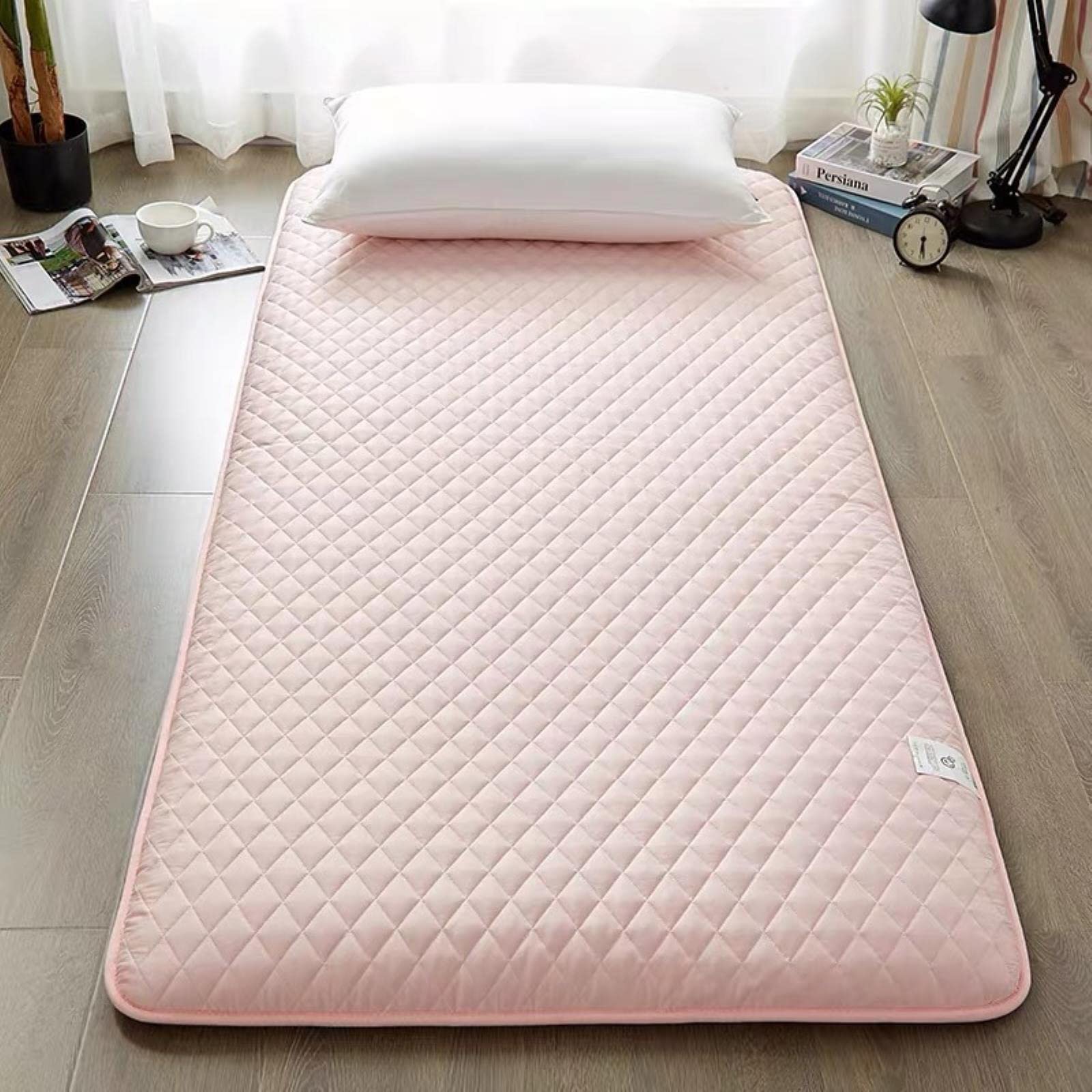 Japanese Style Floor Mattress - Thick Foldable Futon Mattress for Sleeping & Lounging | Portable Tatami Bed for Dorm, Guest Room & Small Spaces | Soft Double Mattress Perfect for Students, Camping & Home Use