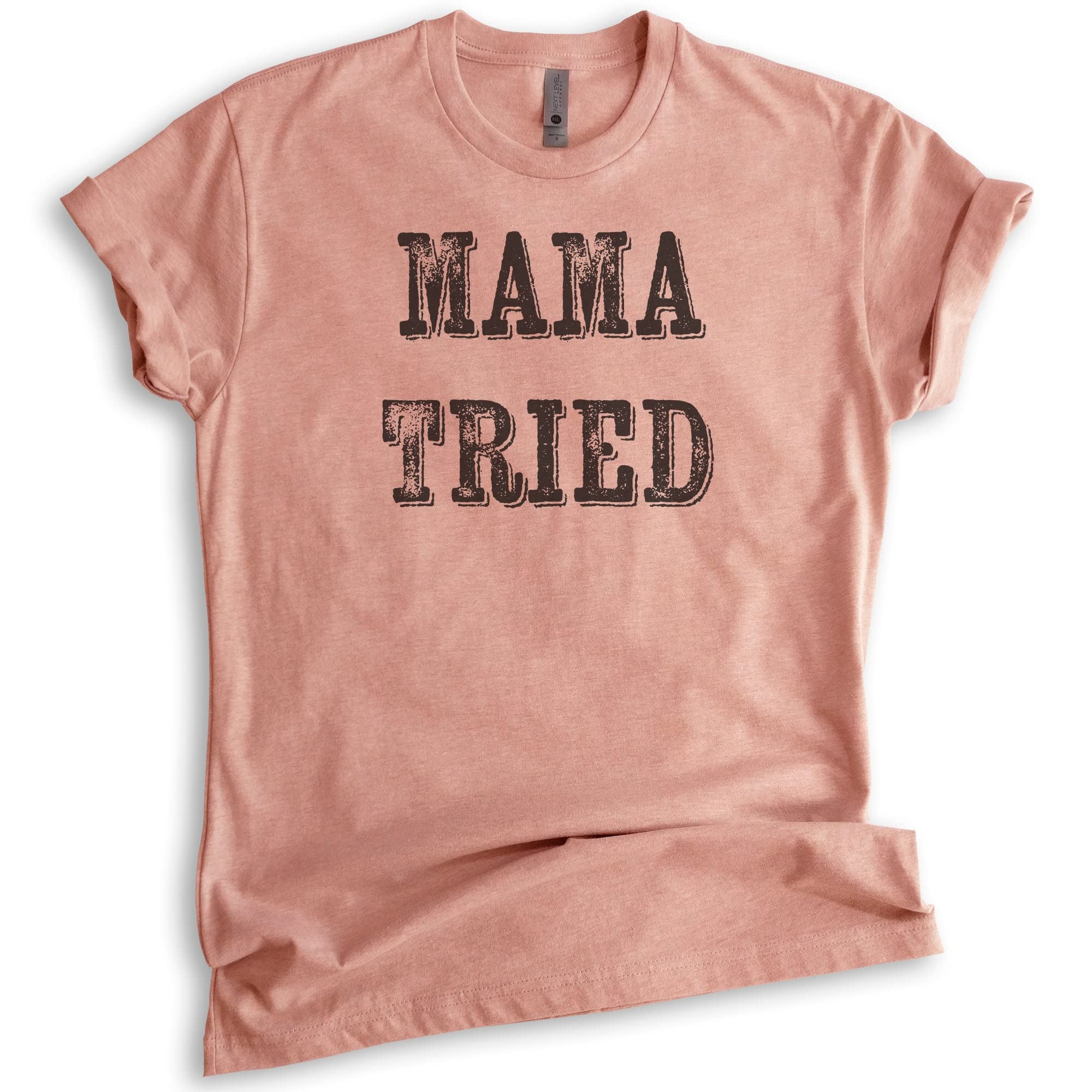 EVERTREE CLOTHING Mama Tried T-Shirt - Unisex Vintage Southern Style Tee for Women & Men - Wild Child Graphic Cotton Shirt for Casual Wear, Concerts & Country Outings