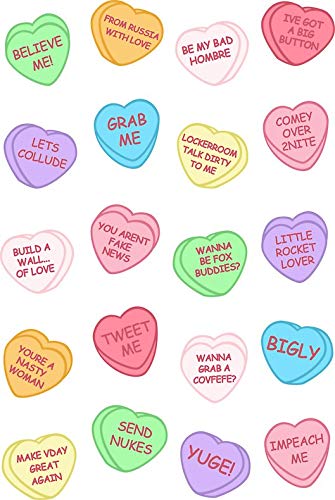 Trump Candy Hearts Pink Vinyl Decal - 5 Inch Wall Art, Laptop Sticker, Bumper Sticker for Cars - Perfect for Political Supporters, Office Decor & Gift Giving