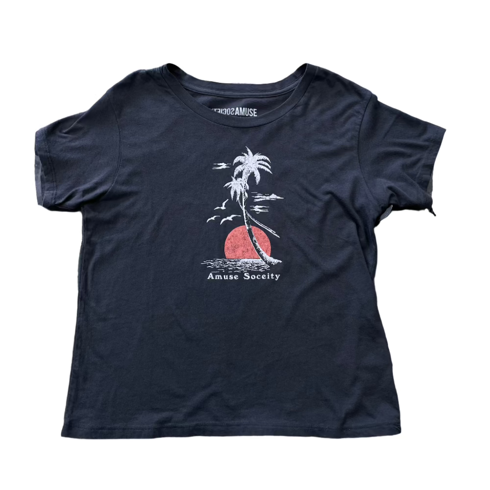 Amuse Sunset Knit Women's Short Sleeve Shirt - Soft Casual Summer Top for Beach, Travel & Everyday Wear