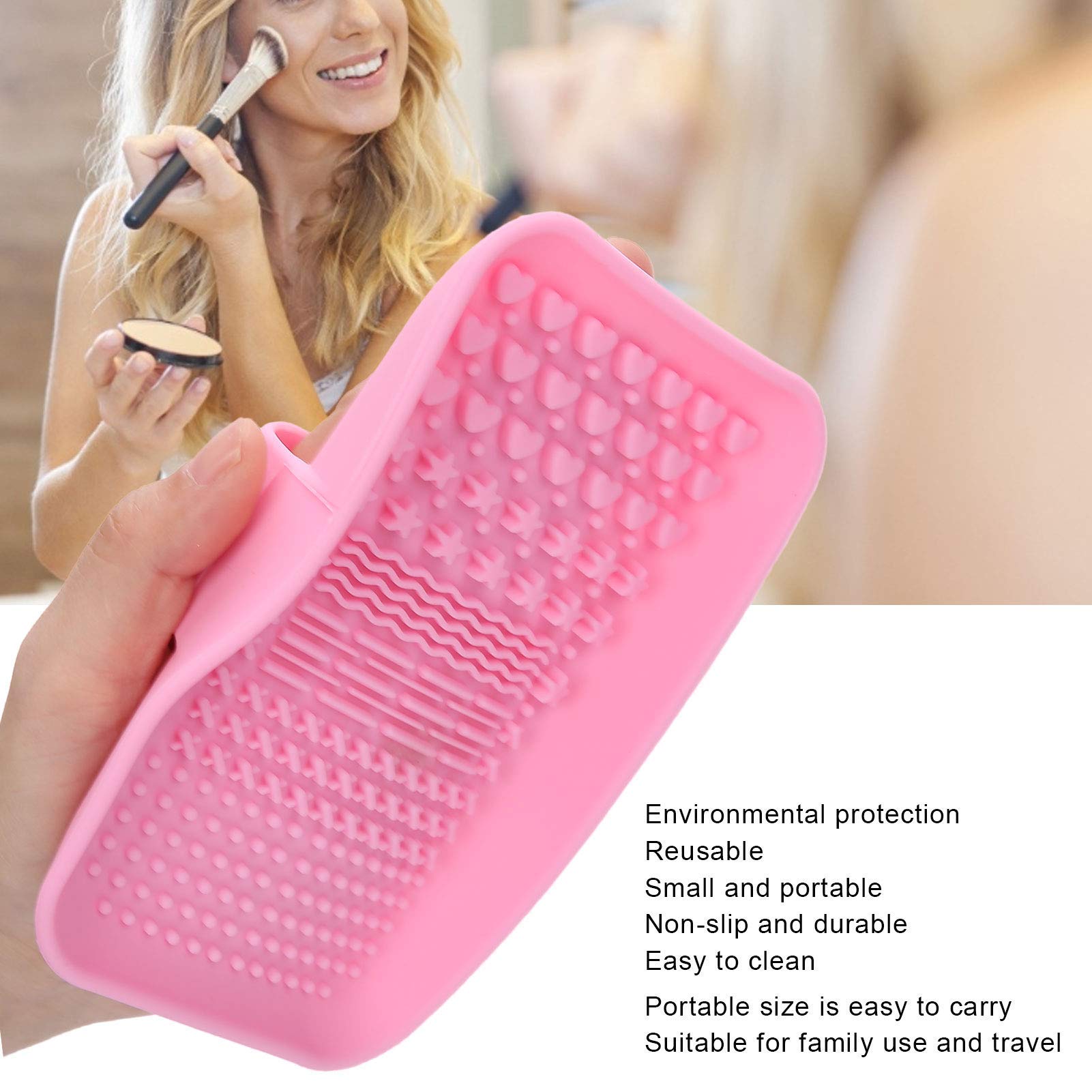 2 Pack Silicone Brush Cleaner & Makeup Brush Cleaning Mat – Reusable Cosmetic Brush Washing Pad for Professional & Home Use – Perfect for Daily Makeup Brush Care & Deep Cleaning