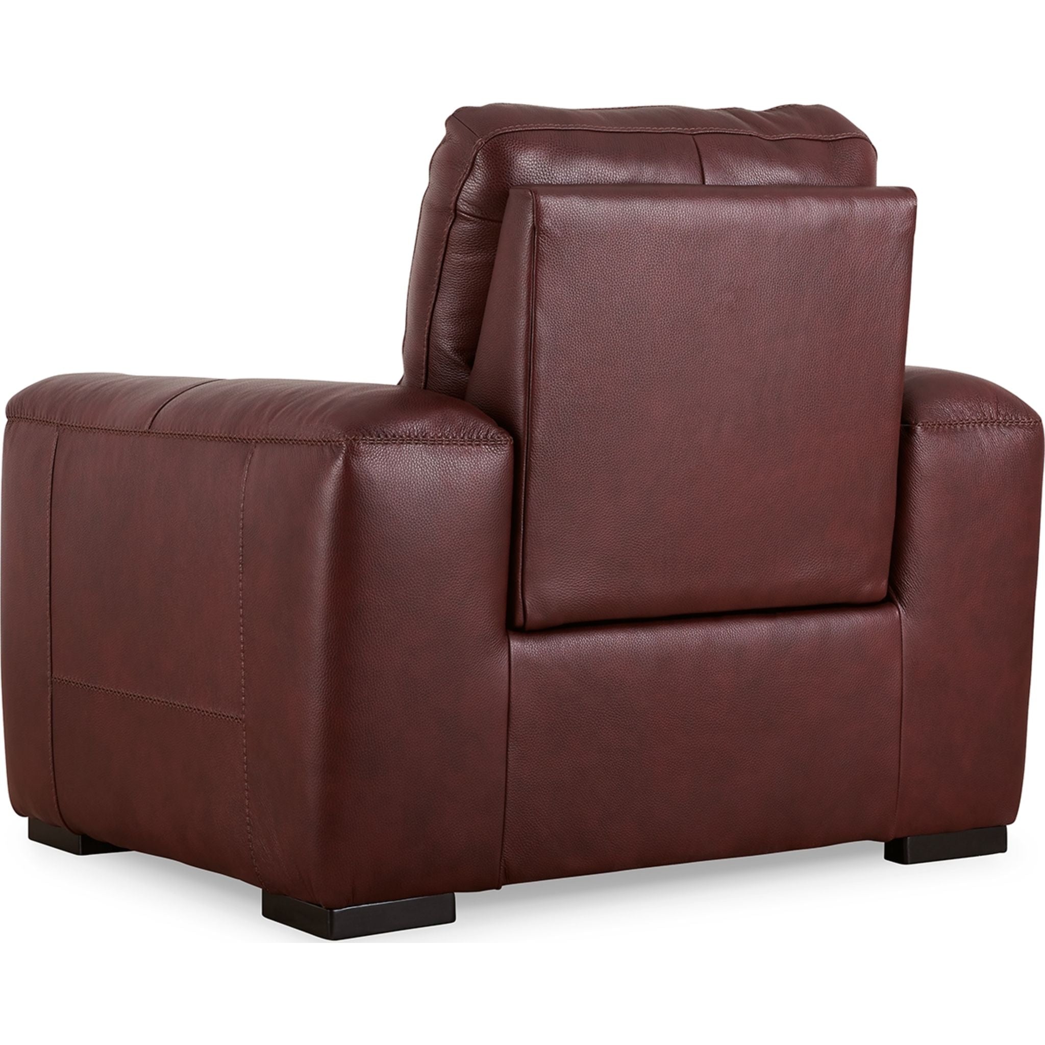 Alessandro Power Recliner Chair - Soft Leather, Adjustable Headrest & Lumbar Support, Garnet Red - Perfect for Living Room, Home Theater & Office Relaxation