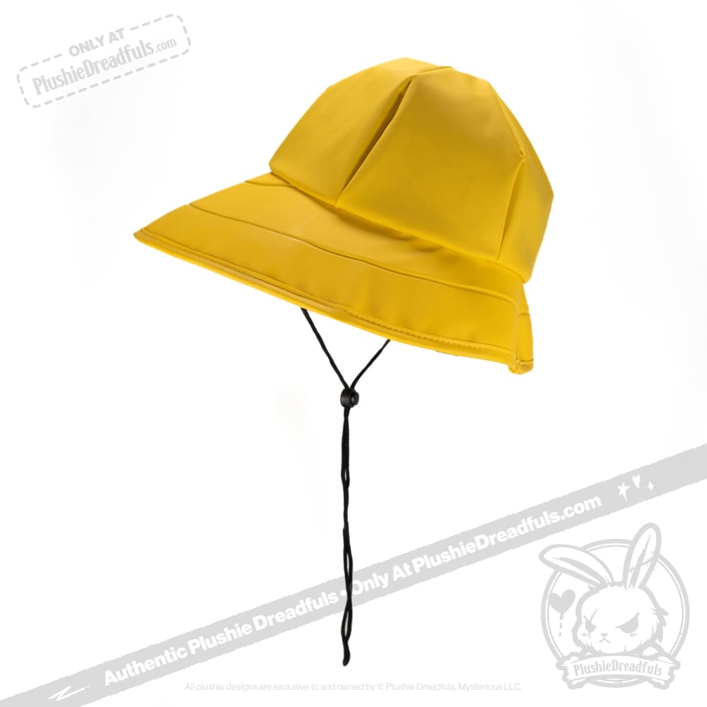 Plushie Dreadfuls Emotional Downpour Yellow Rain Hat - Soft Plush Stuffed Animal with Cute Rain Hat for Comfort, Anxiety Relief & Emotional Support | Perfect Gift for Kids & Adults for Rainy Days, Therapy & Cuddling