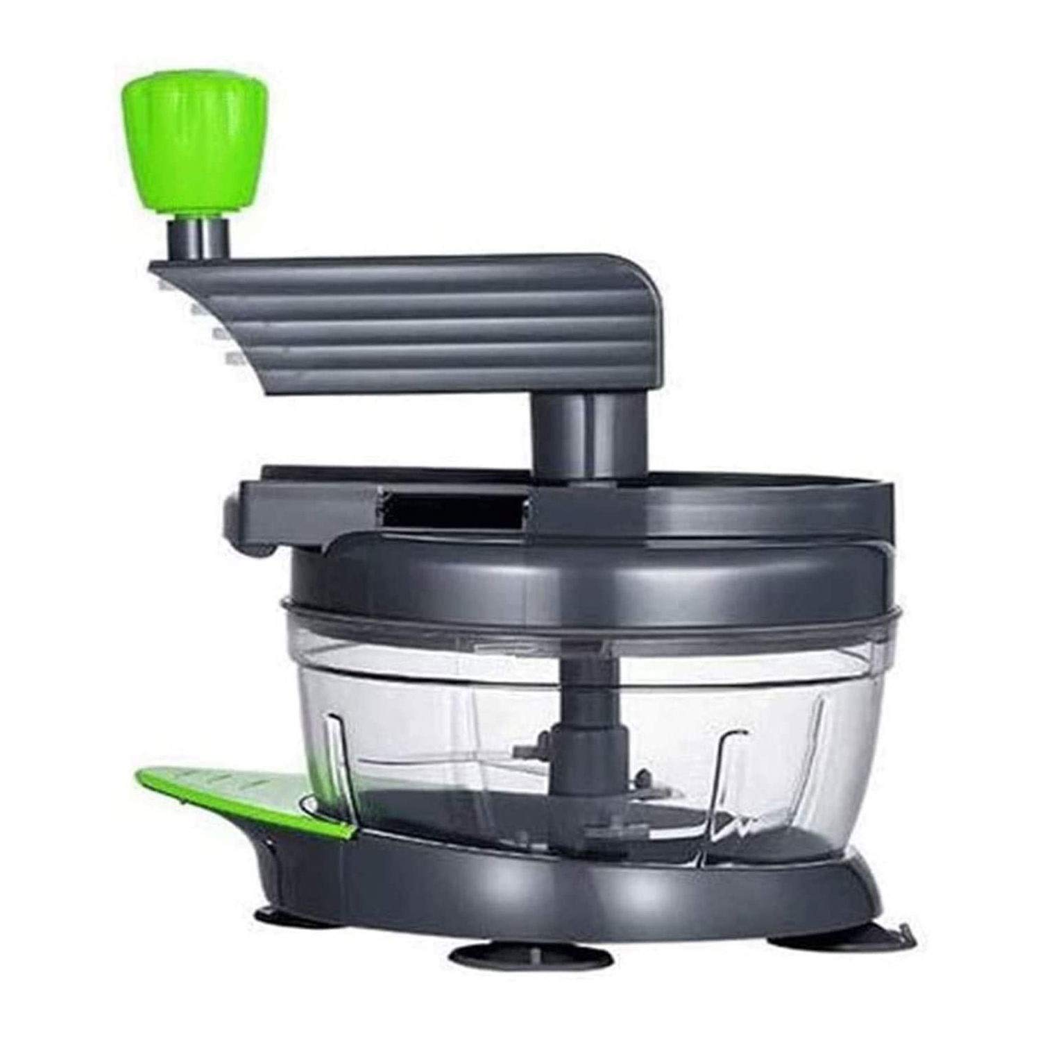 Premium Stainless Steel Manual Food Chopper - Heavy Duty Hand Crank Meat Grinder with Sharp Blades | Portable Garlic Crusher, Egg Beater & Nut Chopper | Perfect for Meat, Vegetables, Fruits & Nuts | Ideal for Home Cooking, Camping & Meal Prep