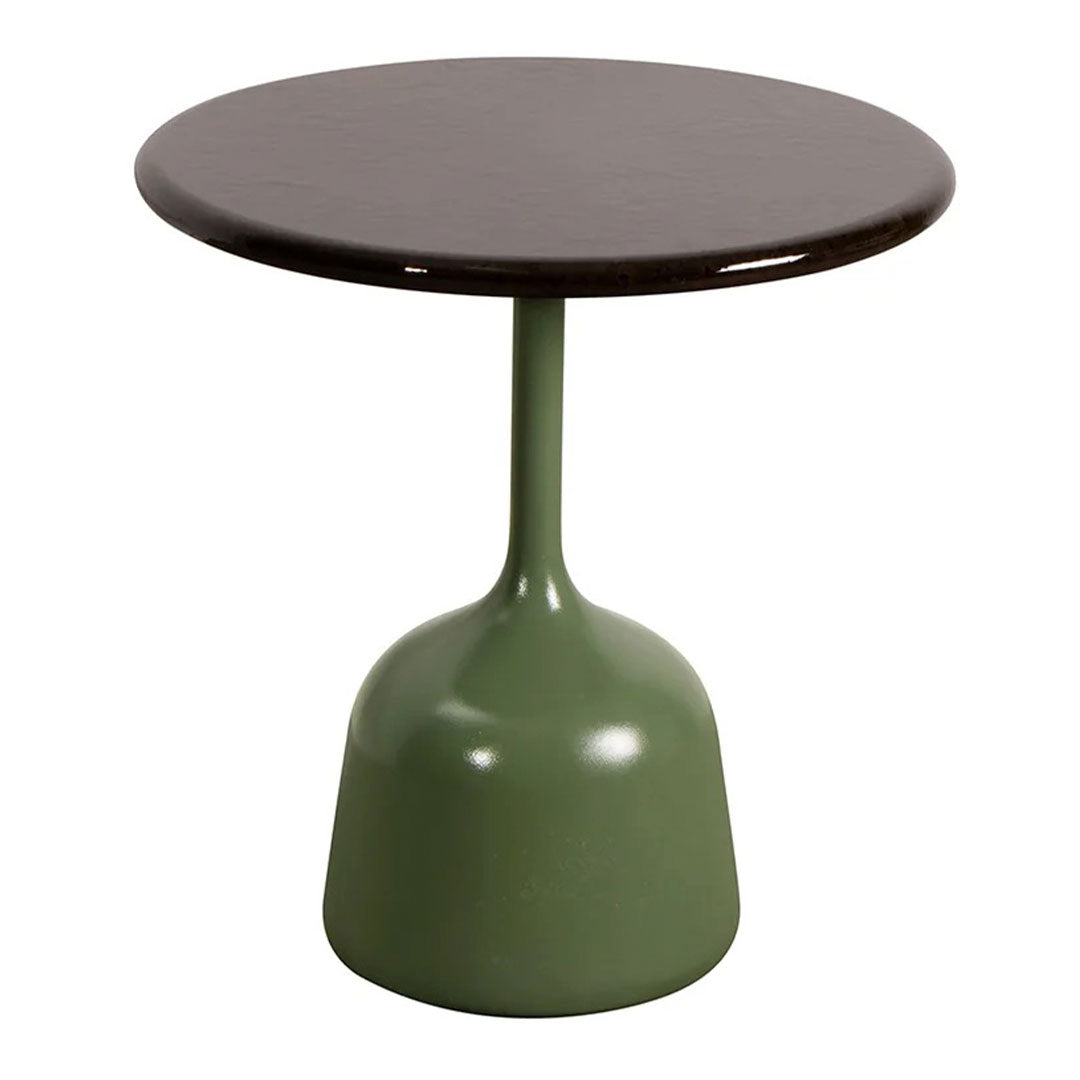 Round Coffee Table with Glaze Finish - Small Modern Side Table for Living Room, Bedroom, or Office - Perfect for Coffee, Books, and Decor