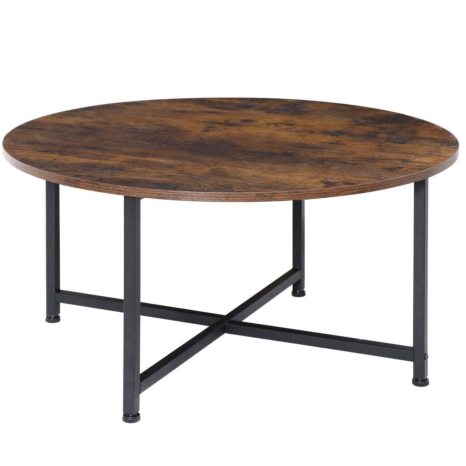 Modern Round Coffee Table - Stylish Dining & Living Room Table with Versatile Decor for Home, Office, and Lounge Spaces