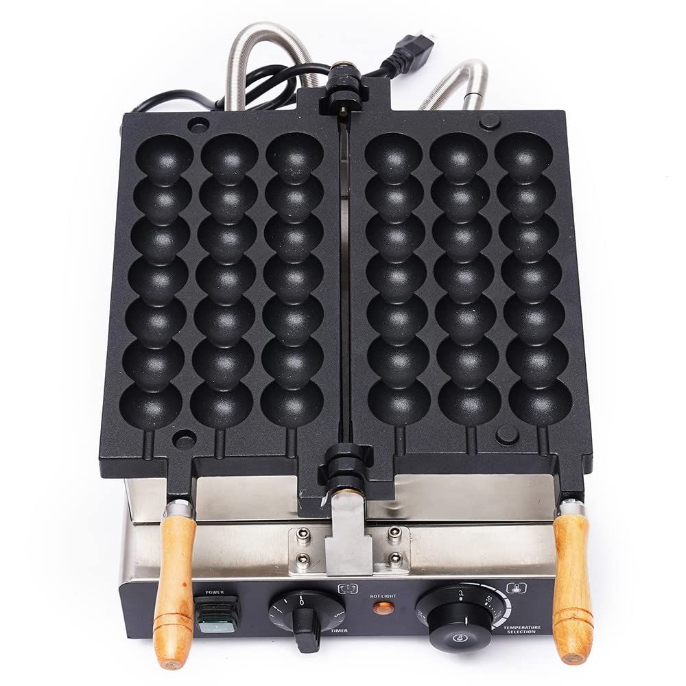 DYRABREST Commercial Waffle Bites Maker - Nonstick Rotating Electric Bubble Waffle Ball Machine for Restaurant, Cafe, Tea Shop & Home Use - Perfect for Desserts, Snacks & Party Catering