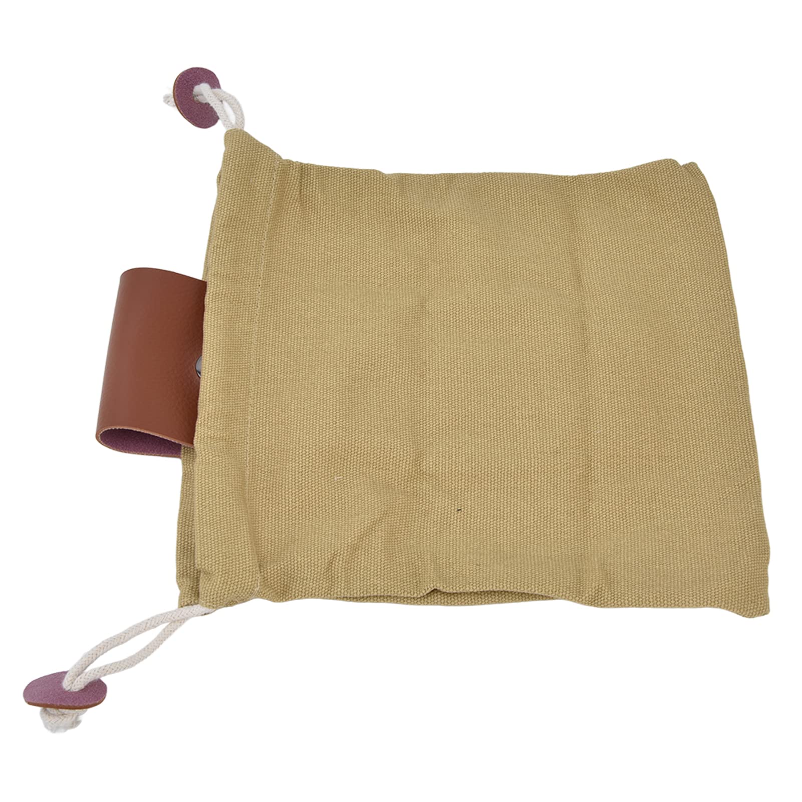 Premium PU & Canvas Fruit Picking Bag - Adjustable Waist Hanging Foraging Belt for Outdoor Harvesting, Apple Picking & Berry Collection (Khaki) - Perfect for Farmers Markets, Orchards & Garden Harvesting