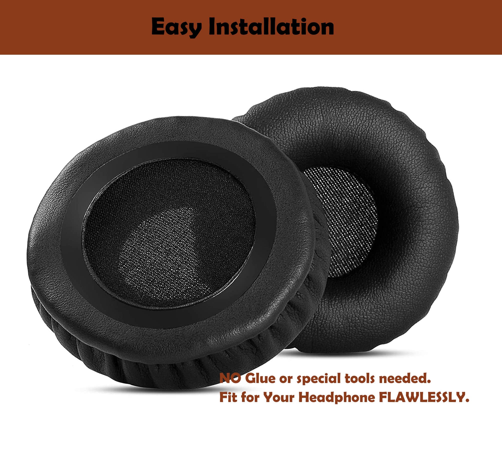 Replacement Ear Pads Cushions for JVC HA-S30BT Headphones - Soft Memory Foam Earpads - Perfect for Gaming, Music & Office Use