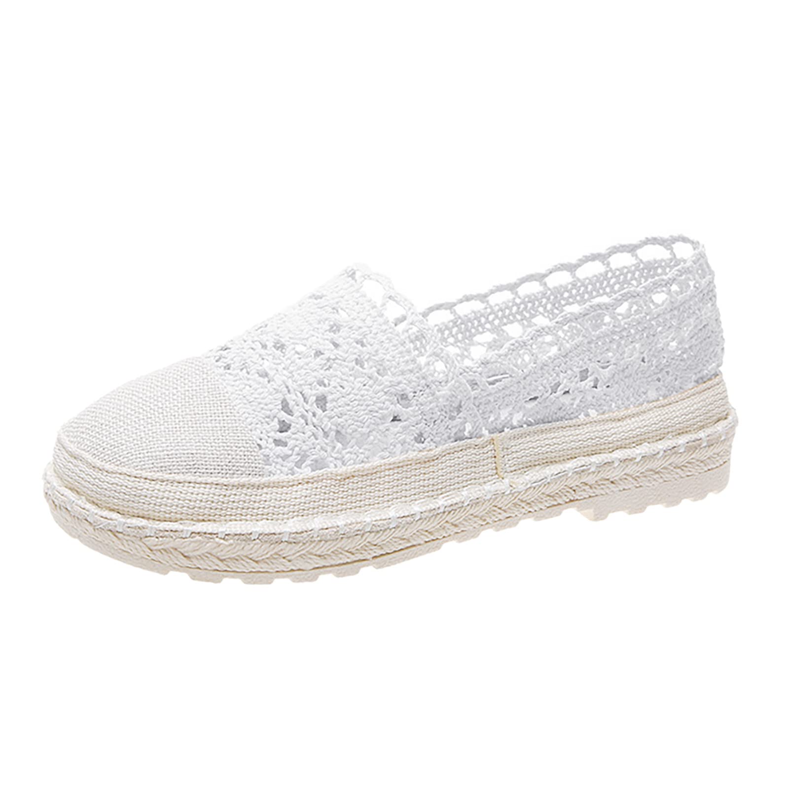 Women's Casual Slip-On Sneakers - Soft Sole Flat Breathable Hollow Design Comfortable Walking Shoes for Women (Size 11W) | Perfect for Work, Travel & Everyday Wear