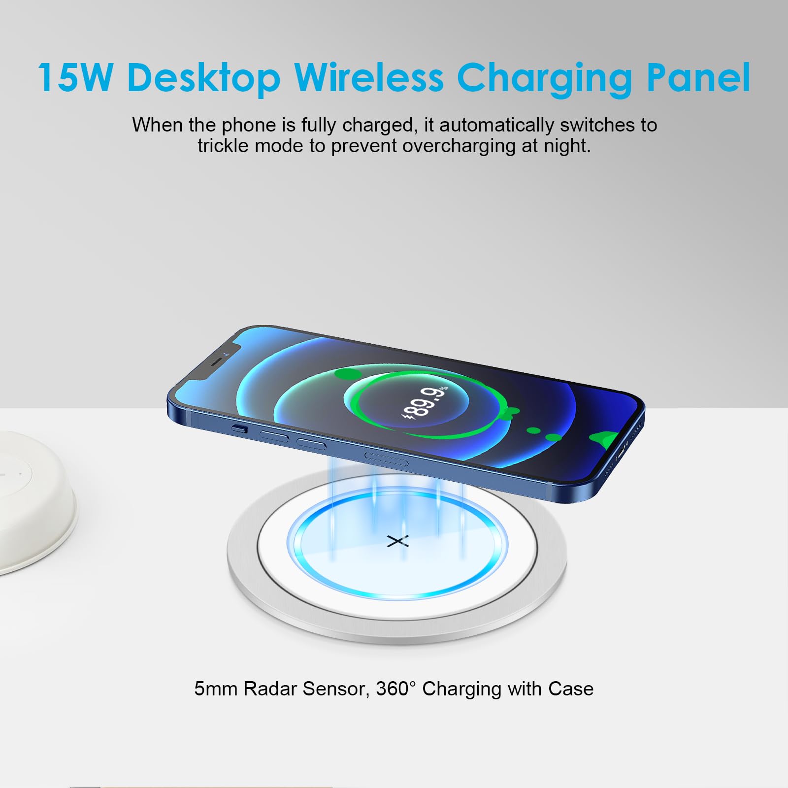 HEZI 4-inch Pop Up Countertop Outlet with 15W Wireless Charger | 45W Power Delivery | 2 USB-A & 2 USB-C Ports | 12 AC Outlets | Tamper Resistant 15A | for Home Office Kitchen Counter Island | Perfect for Charging Phones, Laptops & Small Appliances