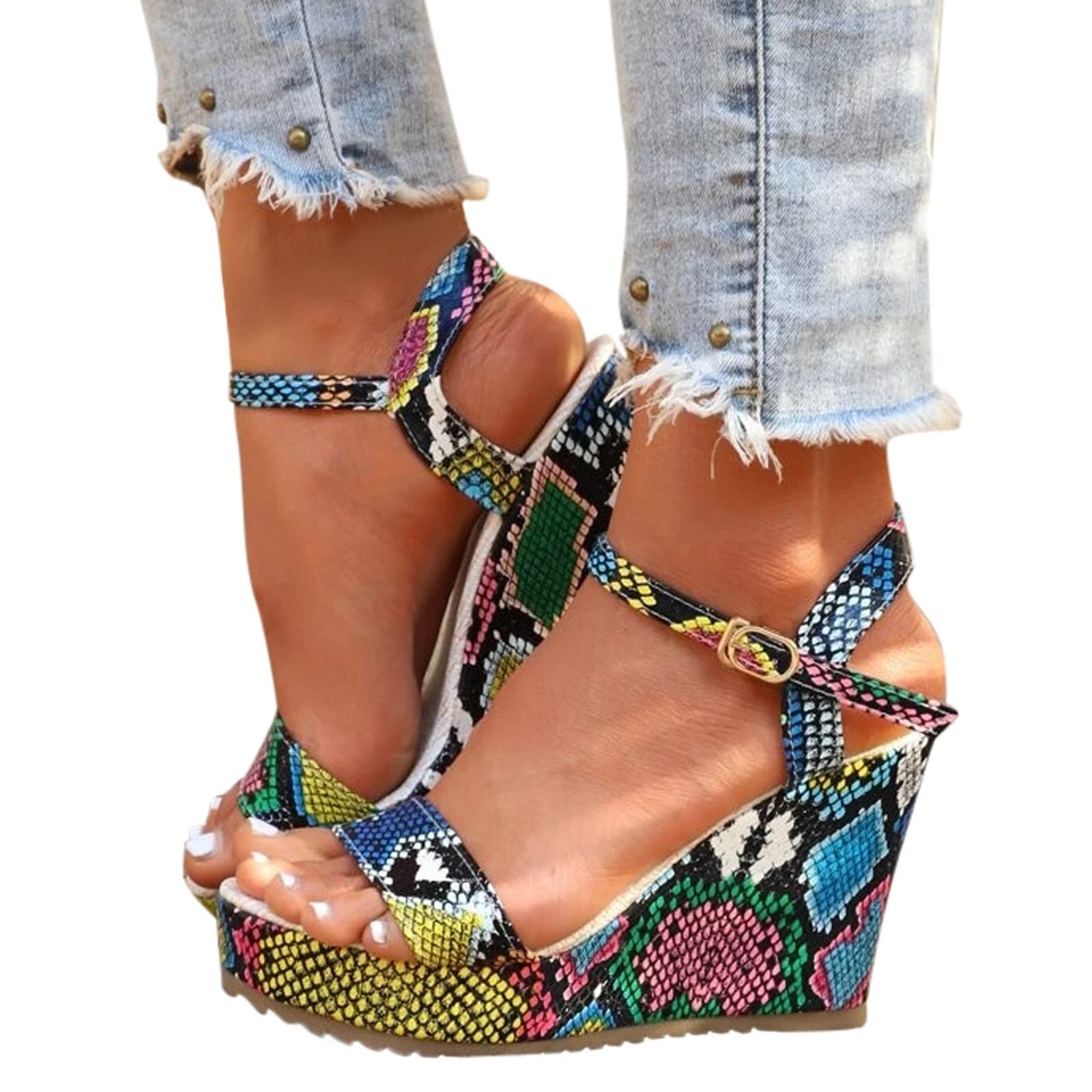 White Platform Boots Wedges Heels for Women - Size 12 Platform Sneakers & Heeled Sandals - Perfect for Casual Outfits, Parties, and Fashion Streetwear