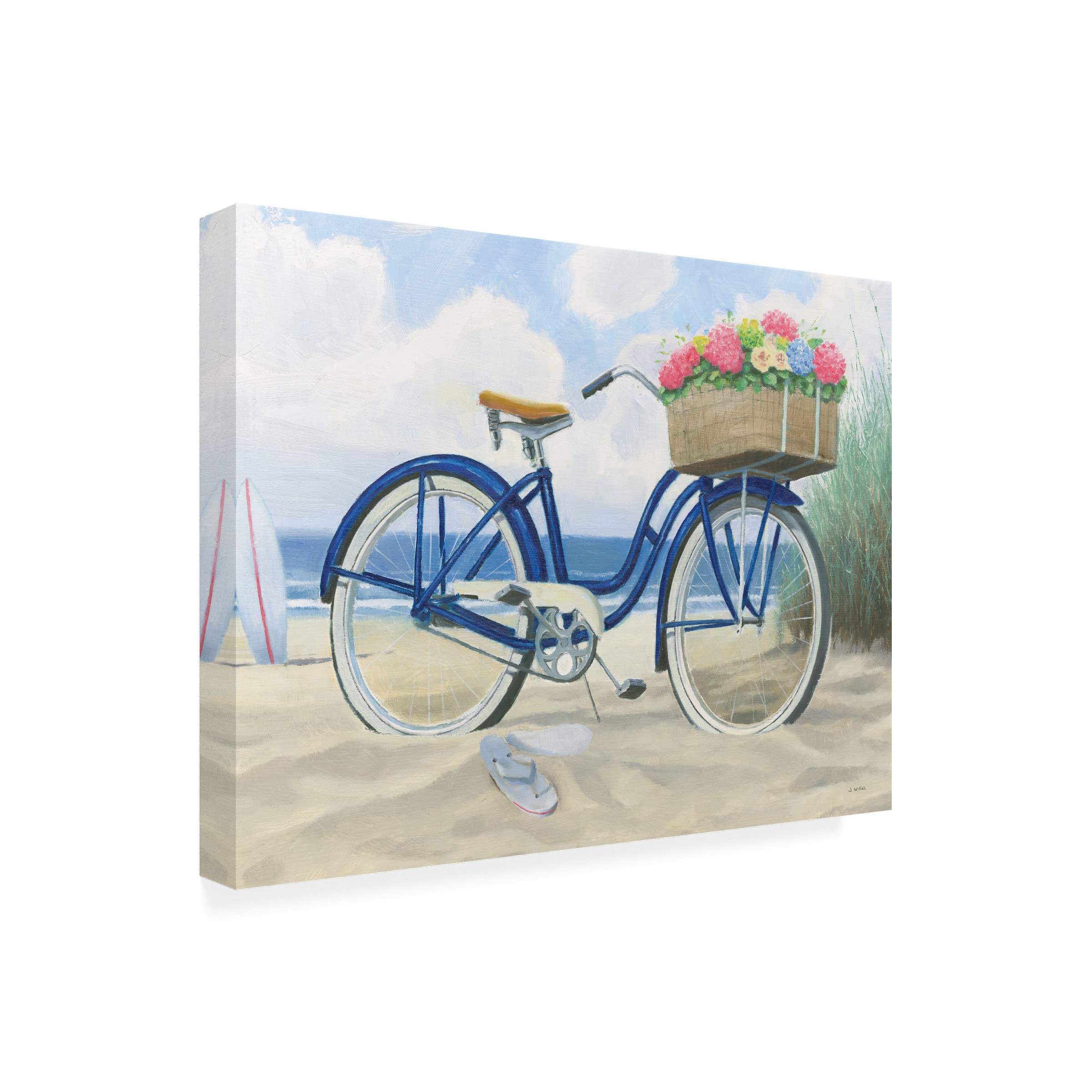 James Wiens 'Beach Time II' Canvas Wall Art Print - Coastal Beach Decor for Living Room, Bedroom & Office - Trademark Fine Art Collection