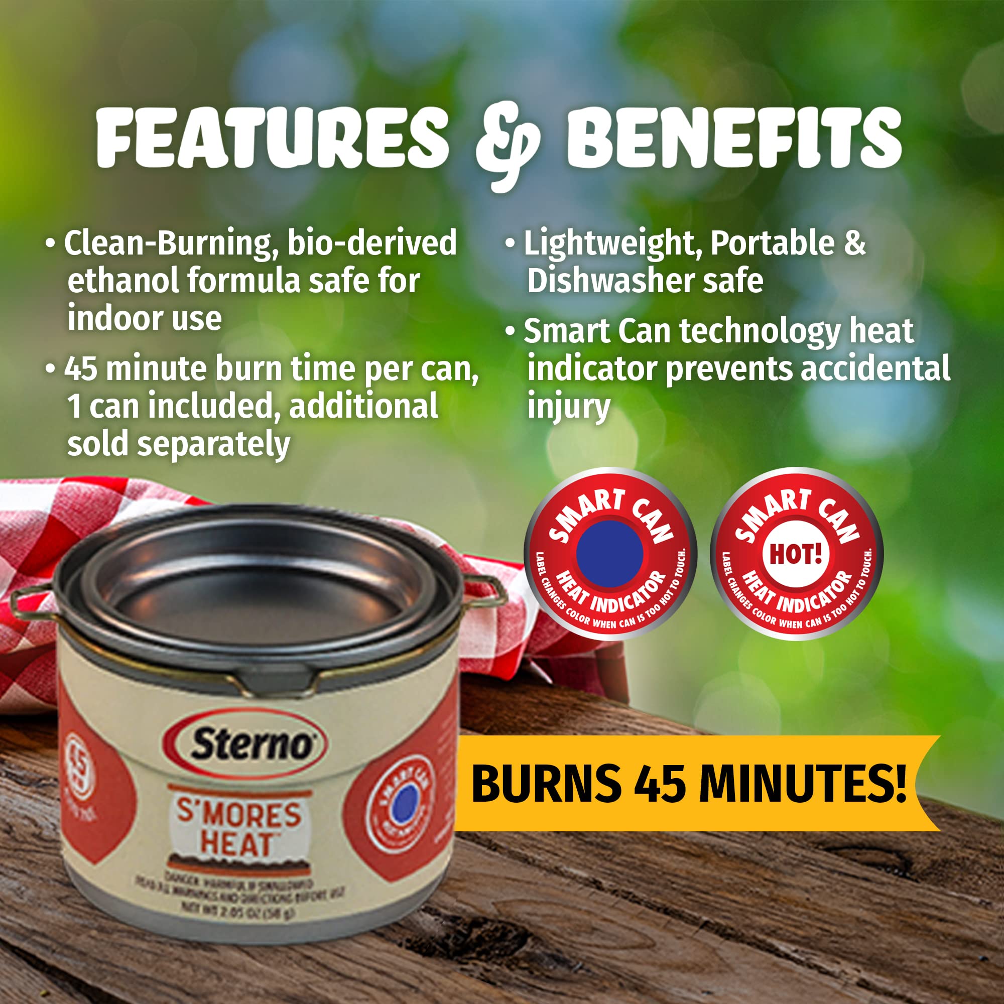 Sterno 70260 Smores Maker - Portable Tabletop Indoor & Outdoor S'mores Maker for Camping, Parties & Backyard BBQs - One Size, Red