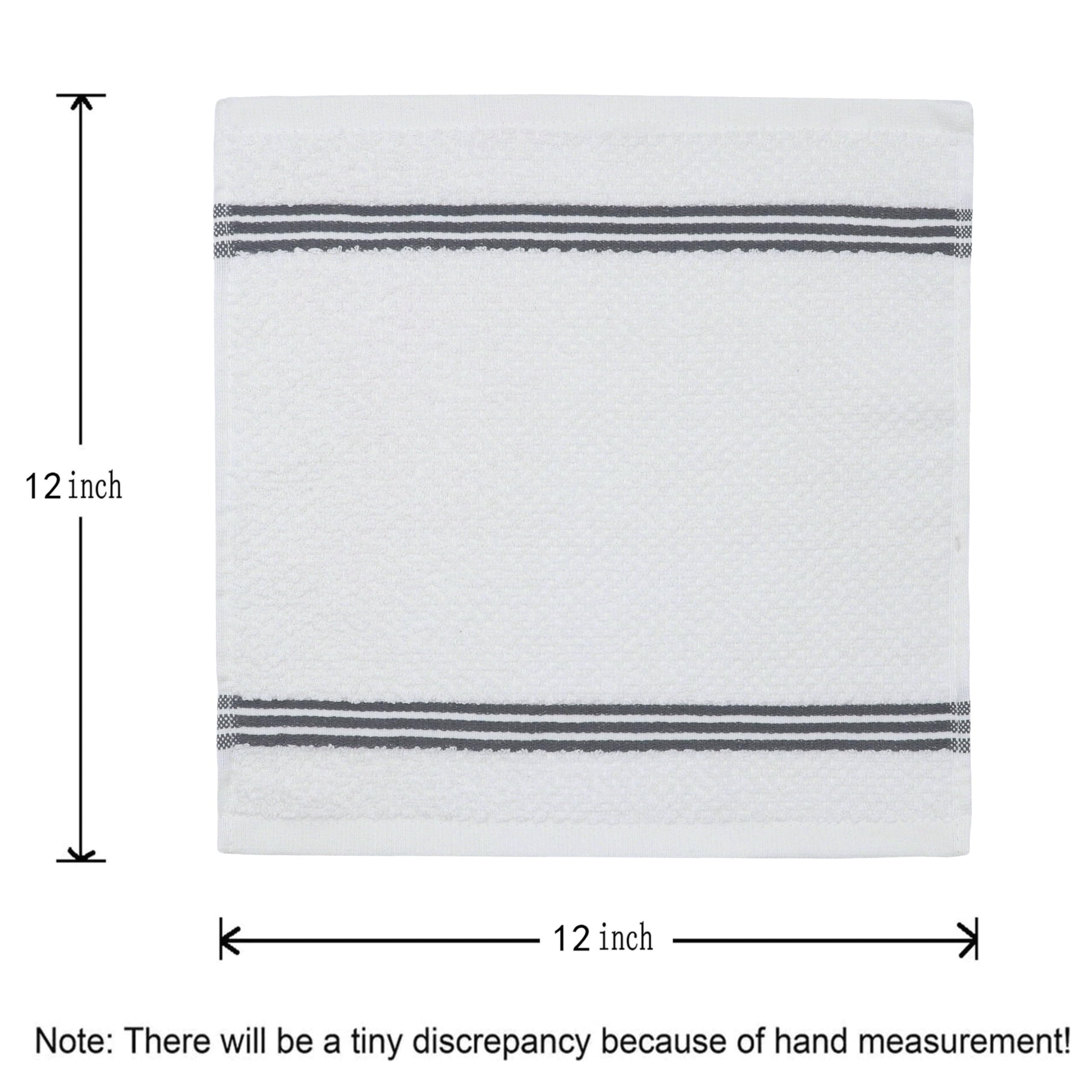 Premium Cotton Dish Cloths Set of 8 - 12