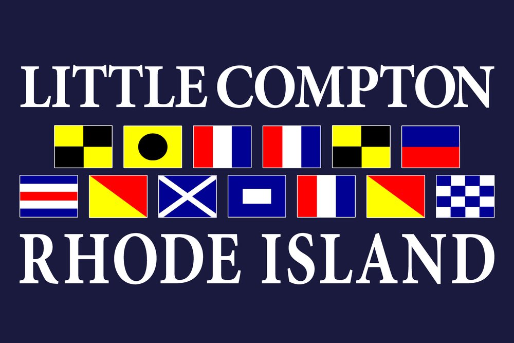 Nautical Flags - Little Compton Rhode Island Coastal Decor - 12x18 Gallery Quality Metal Art Wall Hanging - Aluminum Beach House Decor for Coastal Living Room, Nautical Bedroom or Seaside Office