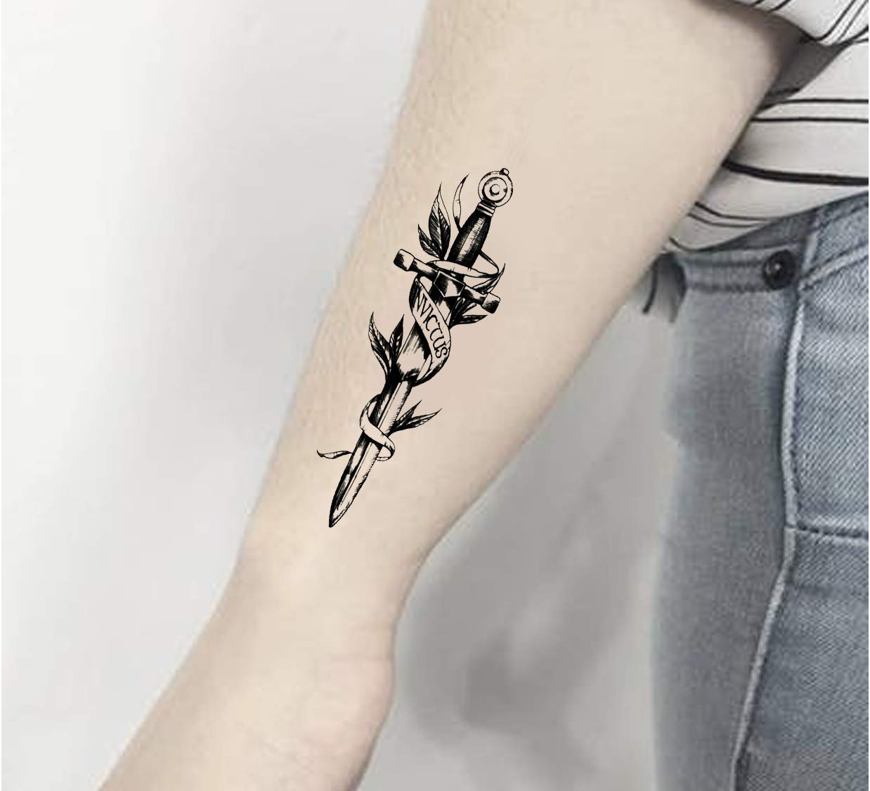 **Waterproof Temporary Tattoo Stickers for Men & Women - 3D Realistic Flowers, Butterflies, Stars, Angels, Wolves & Armband Designs (60mm x 105mm) - Perfect for Parties, Halloween, Cosplay & Festivals**