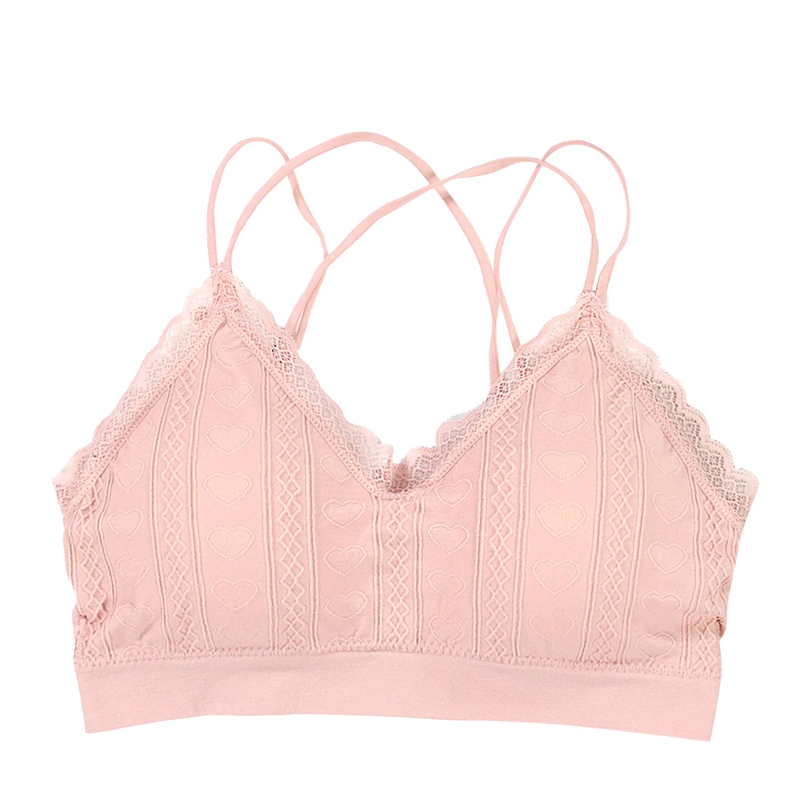 Wire-Free Sports Bra for Women - Comfortable Workout & Sleep with Removable Pads