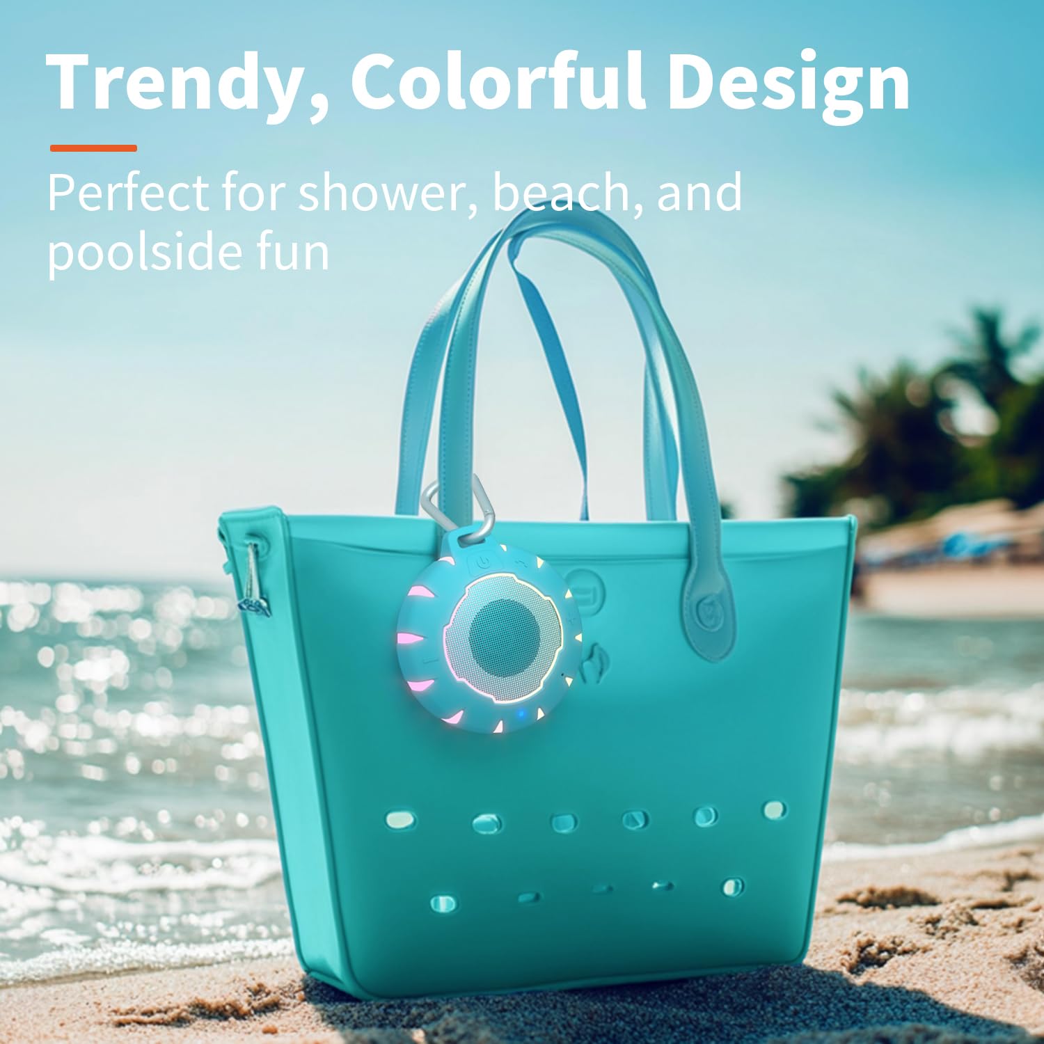 HEYSONG Waterproof Bluetooth Speaker - Portable Shower Speaker with HD Sound, IPX7 Waterproof for Pool, Beach, Kayaking - Perfect Gift for Women, Men, Teens - Great for Bathroom, Outdoor Adventures & Travel
