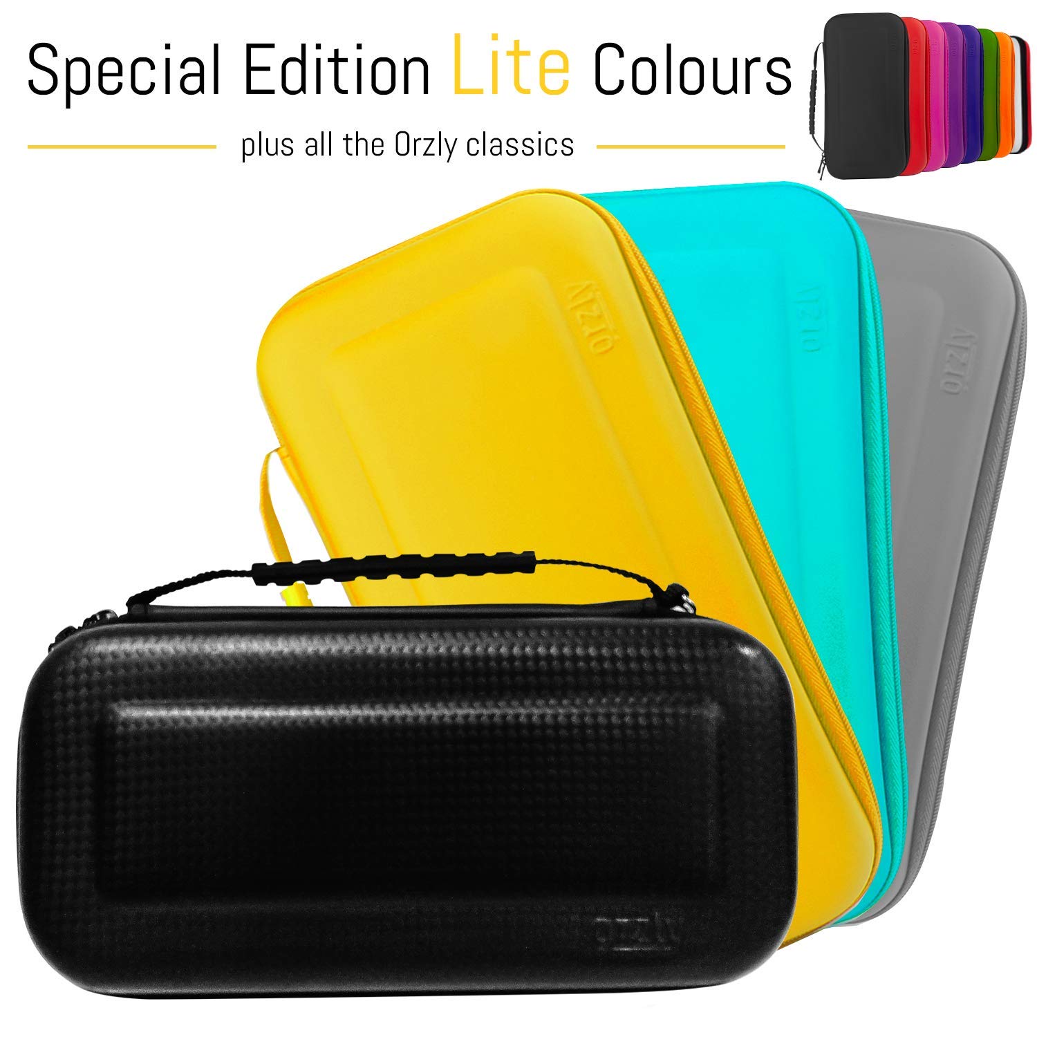 Orzly Travel Case for Nintendo Switch Lite - Portable Protective Shell for Nintendo Switch Lite Console | Perfect for Gaming on the Go, Travel & Storage Protection