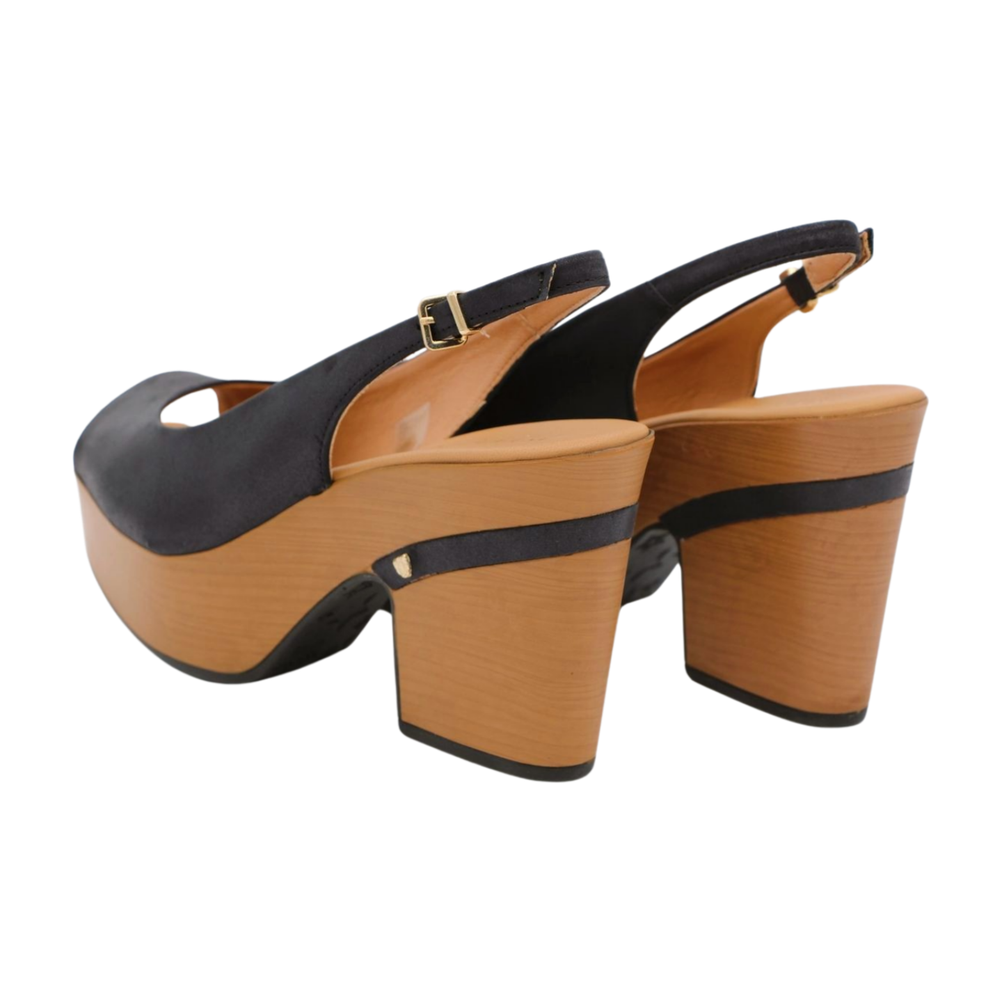 PEDRO MIRALLES TUZLA Women's Black Leather Chunky Platform Sandals - Fashion High Heel Open Toe Summer Shoes for Casual Outings & Beach Vacations
