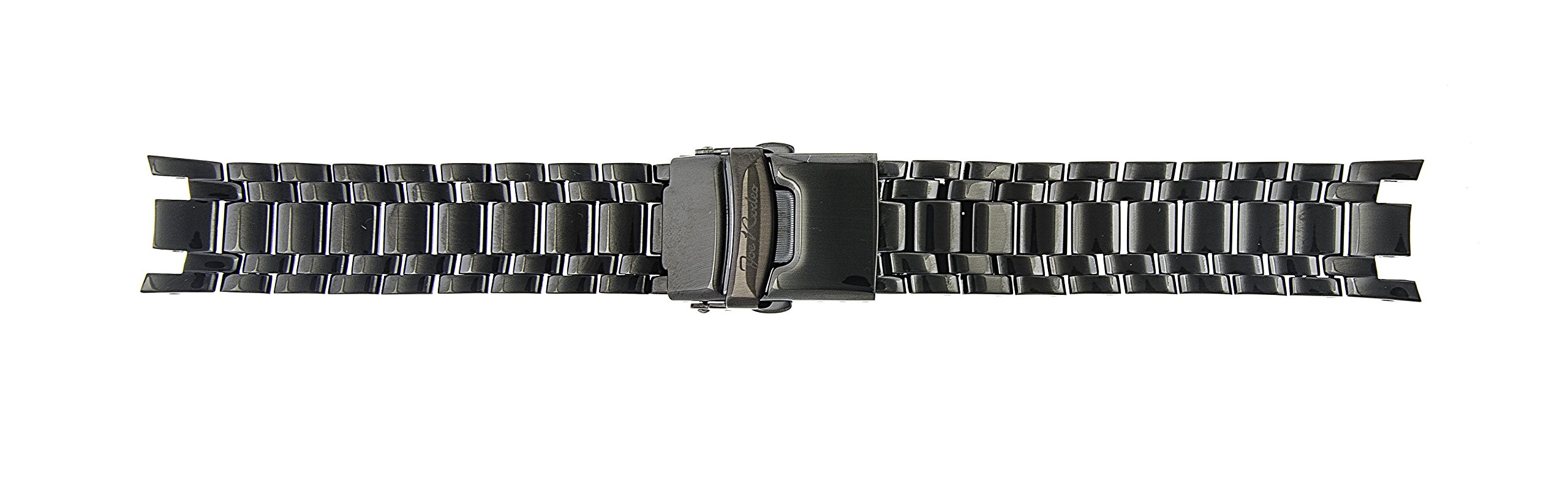 Premium Stainless Steel Watch Band for Women - Elegant Black Metal Replacement Strap Compatible with Master Series Watches | Perfect for Daily Wear, Office & Formal Occasions