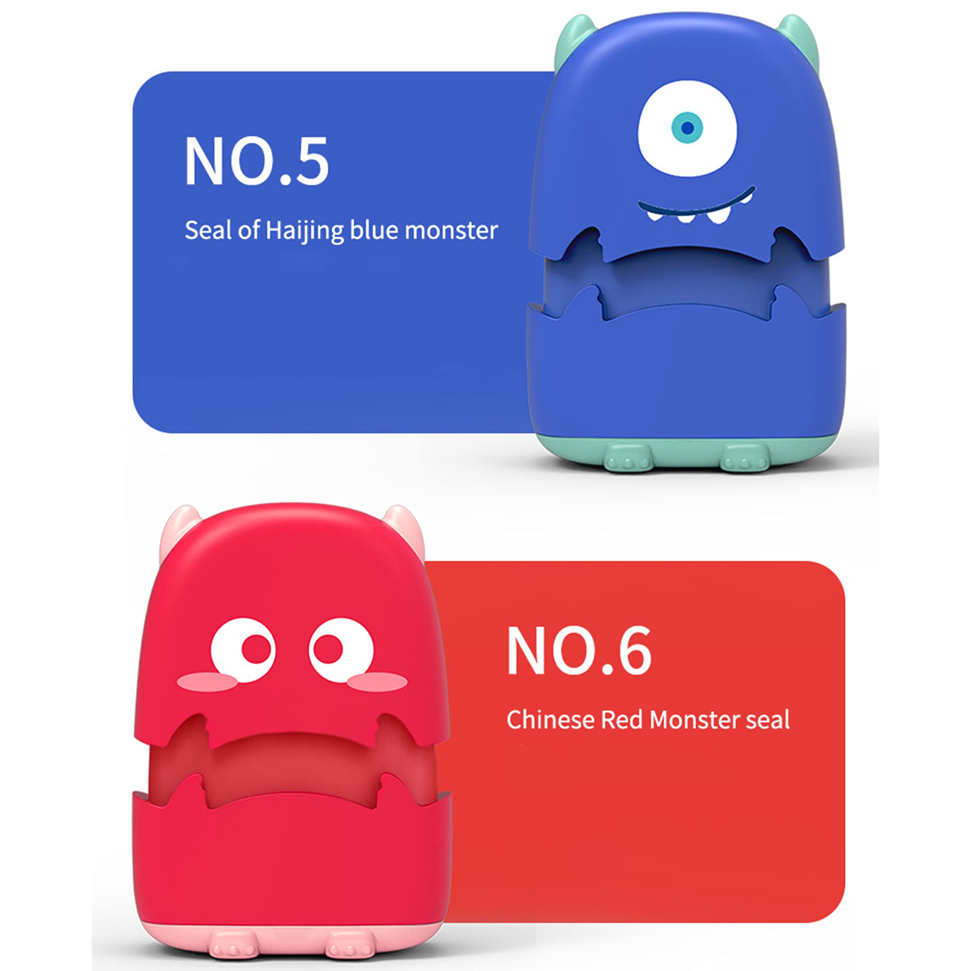Personalized Custom Name Stamps for Kids - Reusable Ink Stamps for Clothes, Books & Party Favors - Valentine's Day, School Supplies & Goodie Bag Essentials (Blue)