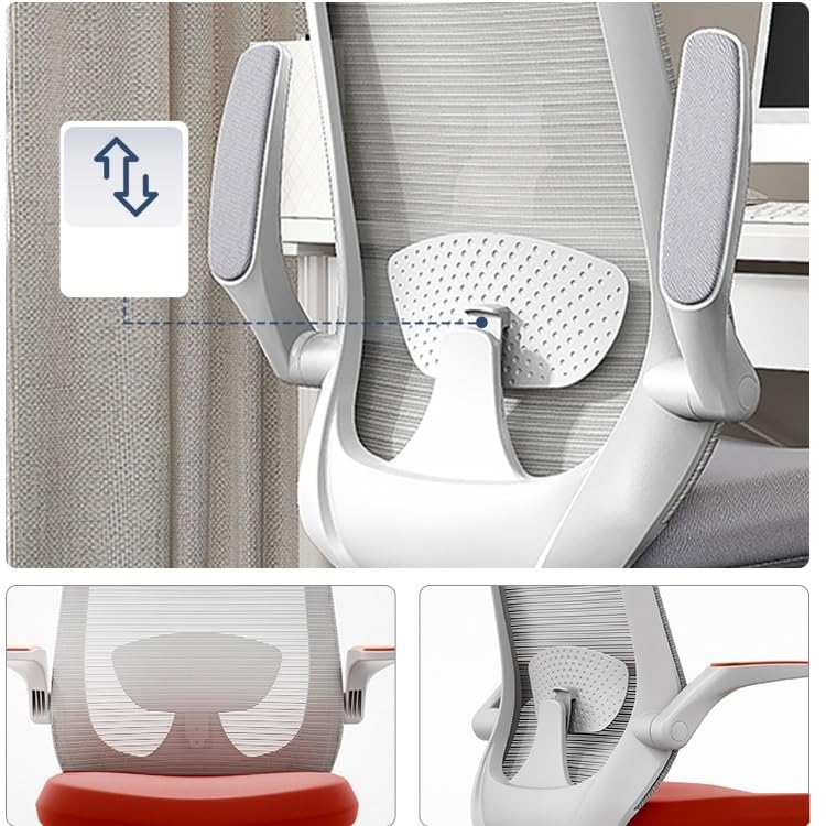 Ergonomic Office Chair with Adjustable Armrests & Lumbar Support - High Back Executive Desk Chair for Home & Office (Gray) - Perfect for Long Work Hours, Gaming & Remote Work
