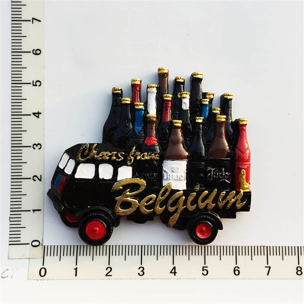 Belgium Beer and Chocolate Fridge Magnet - Travel Souvenir Gift, Magnetic Craft for Refrigerator, Office, and Home Decor - Perfect for Beer Lovers and Chocolate Fans