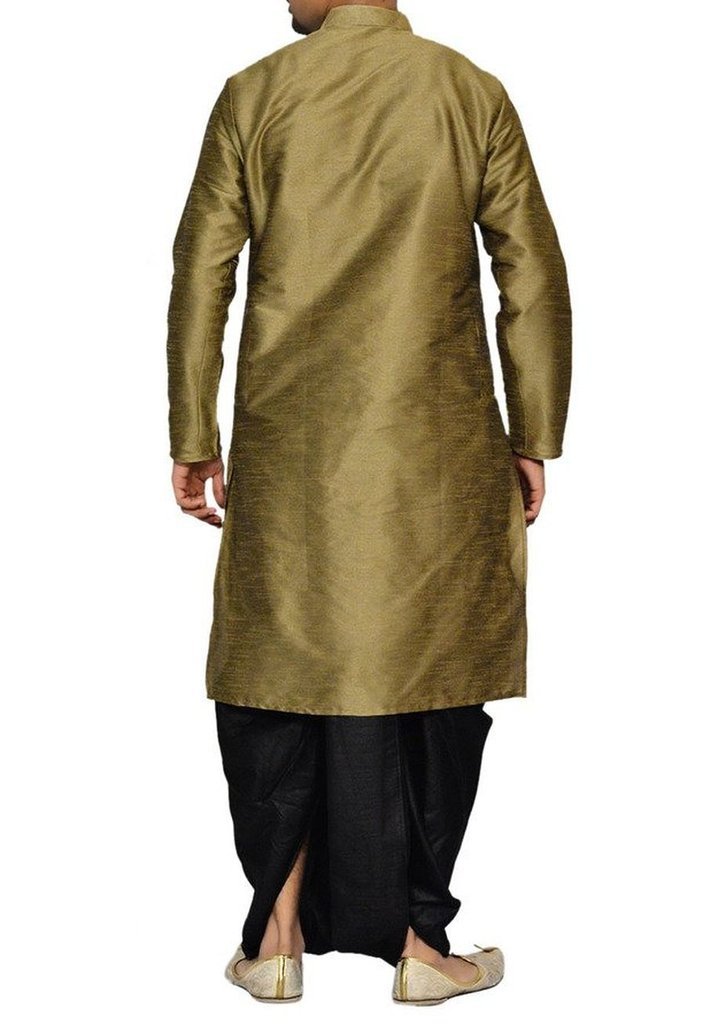 Royal Kurta Men's Indian Dhoti Kurta Set - Premium Silk Blend Traditional Ethnic Wear for Weddings & Festivals - Perfect for Diwali, Eid, and Cultural Celebrations