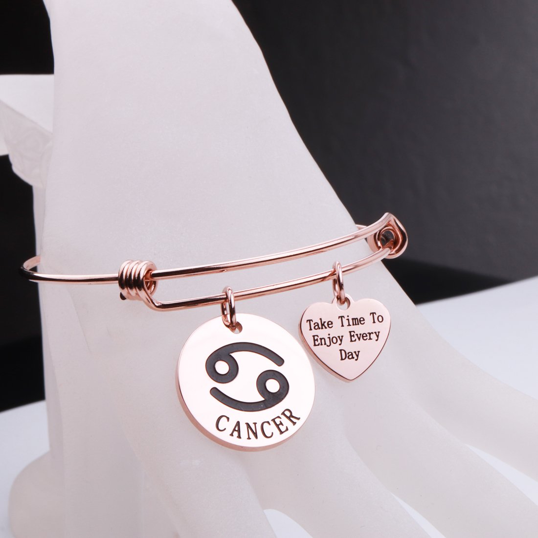 Rose Gold Zodiac Sign Bracelet - Personalized Constellation Jewelry Gift for Women | Birthday, Anniversary & Valentine's Day Present | Perfect for Daily Wear & Special Occasions
