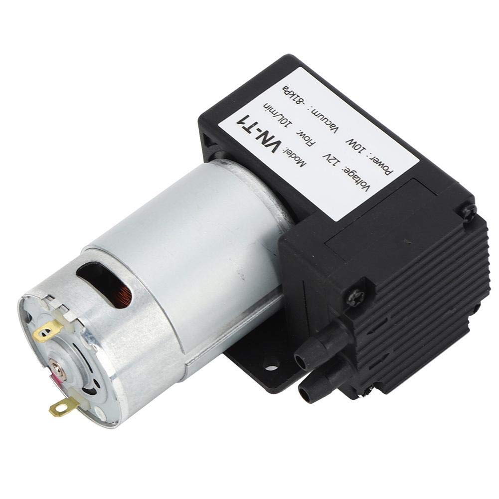 ViaGasaFamido Mini Vacuum Pump - Large Low-Noise Diaphragm Air Vacuum Pump, 81KPa Negative Pressure, 10L/min Flow Rate, DC12V Power - Perfect for Industrial, Medical, and Food Packaging Applications