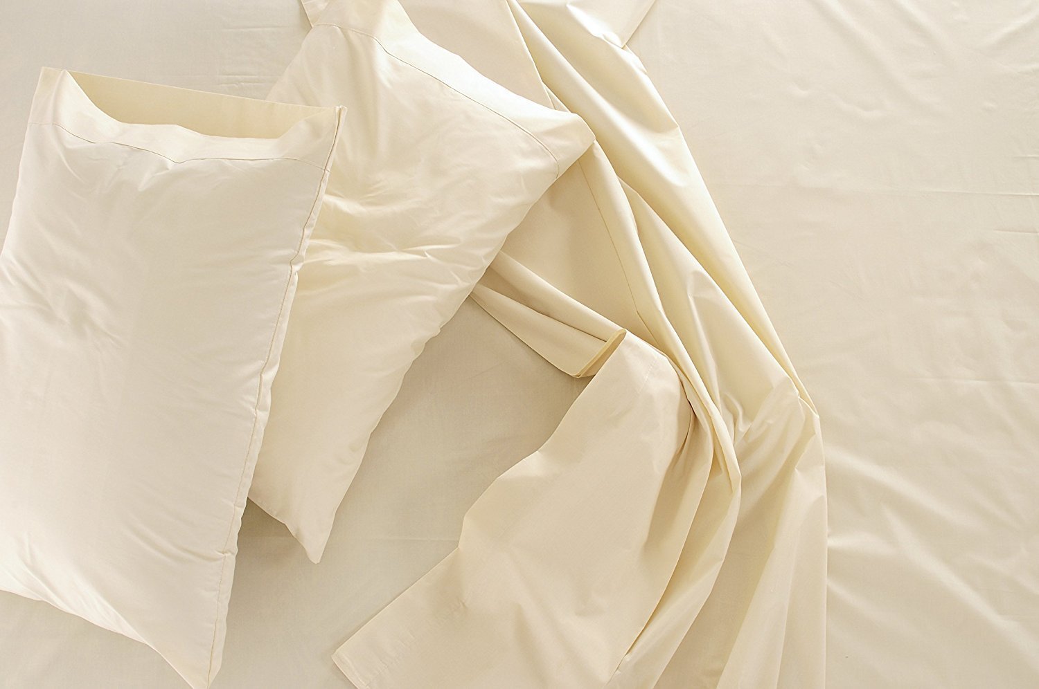 1000 Thread Count 100% Egyptian Cotton Oversized King Ivory 8-Piece Bed in a Bag Set - Includes 4pc Sheet Set, 3pc Comforter & 1pc Bed Skirt with 18