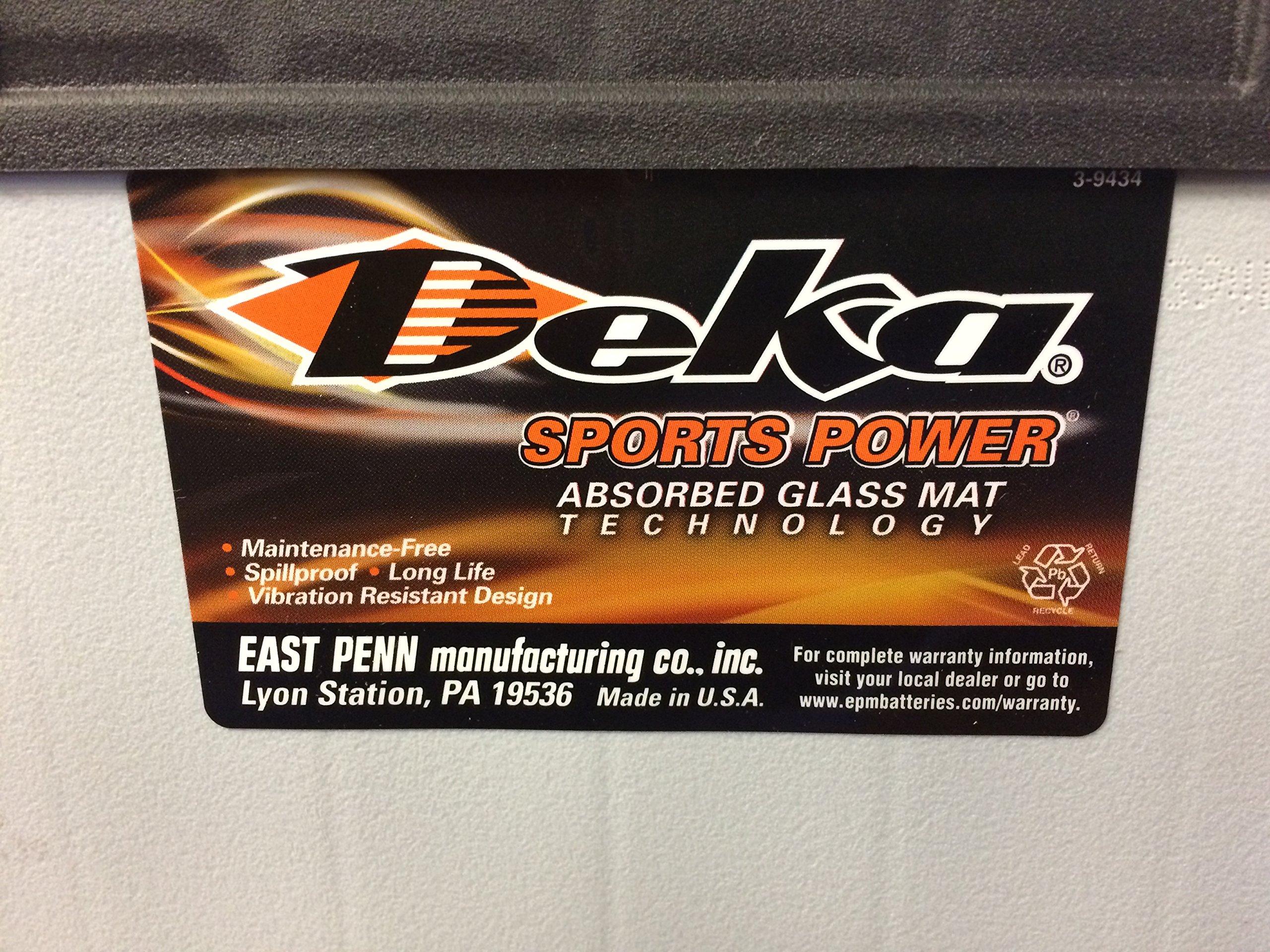 Deka Sports Power ETX18L 12V 18Ah AGM Battery - High Performance for Golf Carts, Scooters, and Power Sports - Perfect for Outdoor Adventures and Off-Grid Power Needs
