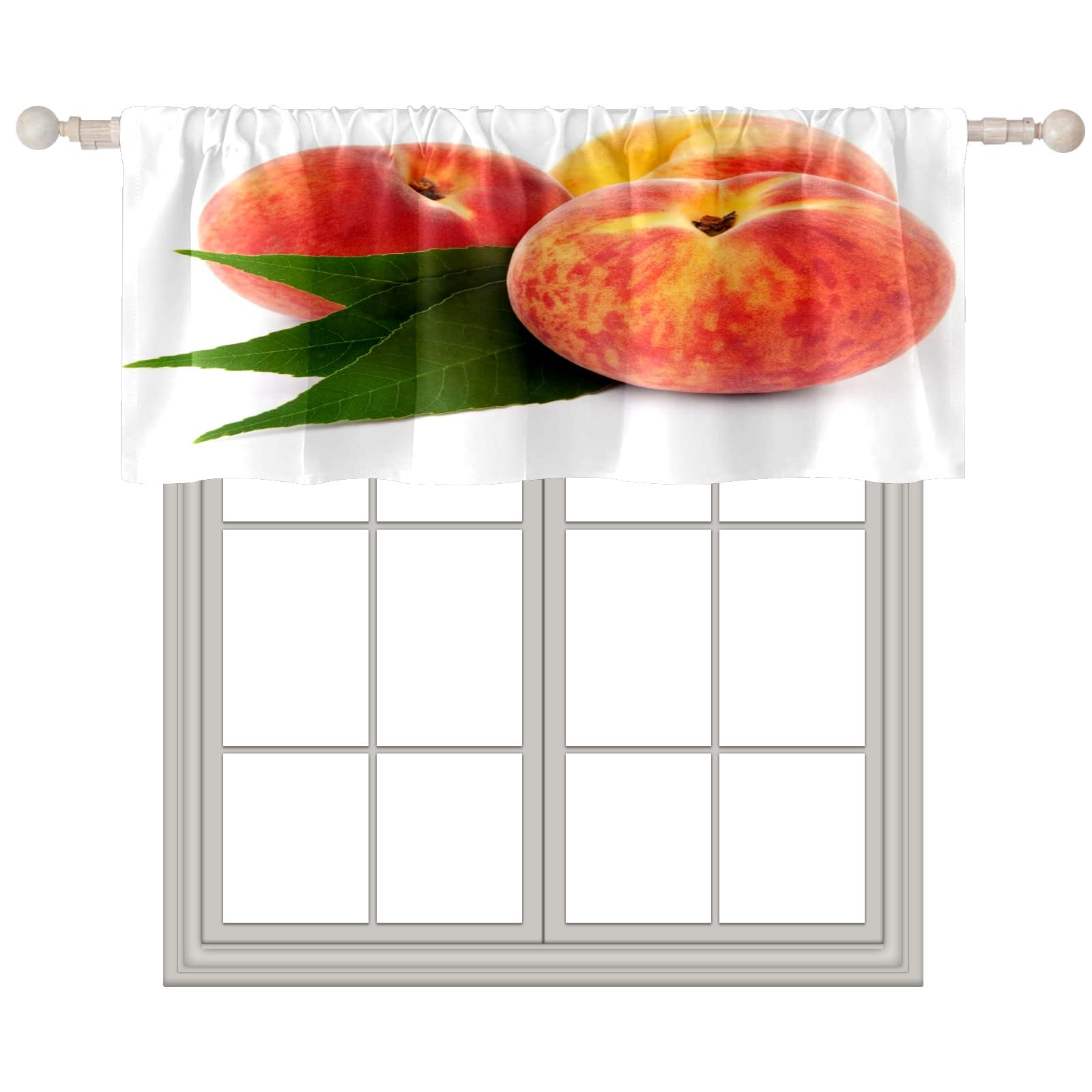 Pink Peach Fruit Window Valances - 52