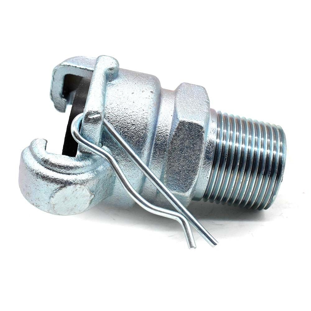 Interstate Pneumatics CU-851 3/4 Inch Male NPT Straight Through Jack Hammer Coupler - Pack of 100 - Heavy Duty Air Tool Connector for Construction, Demolition & Mining Equipment