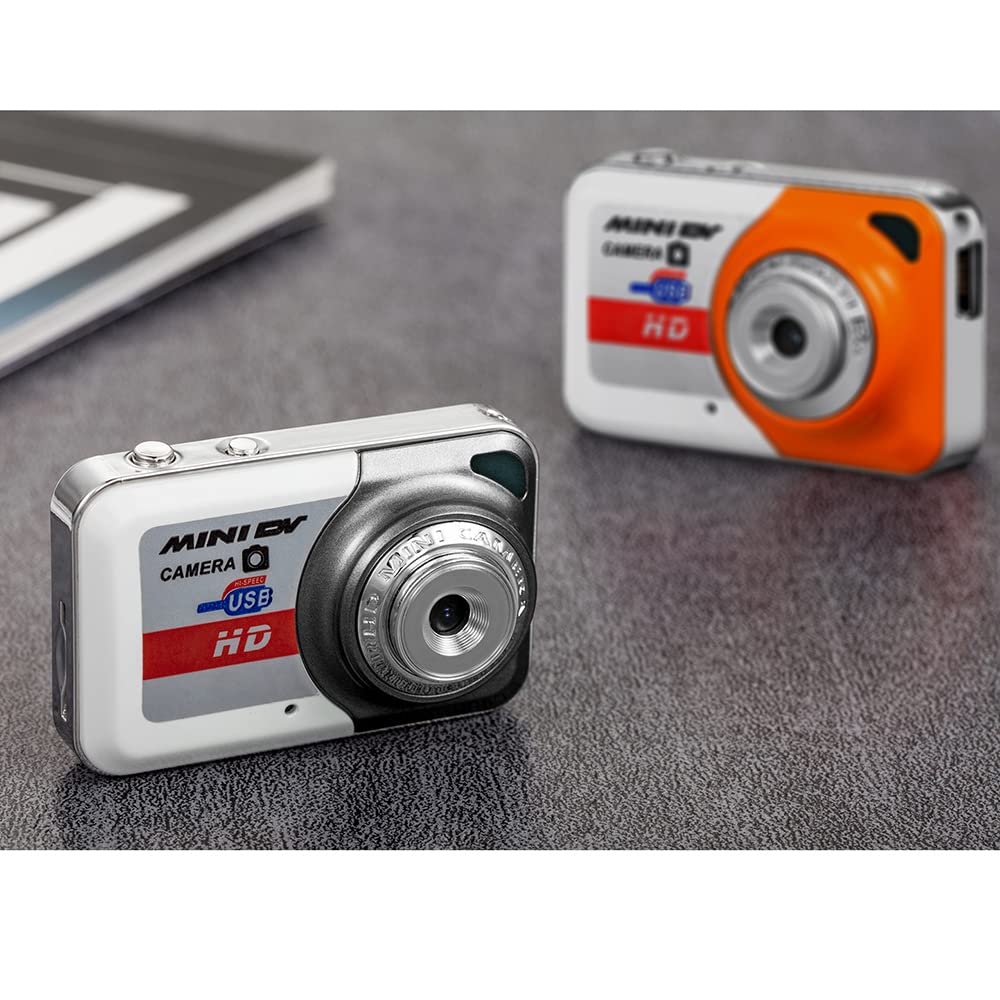 Andoer X6 Ultra Mini HD Digital Camera - Portable Keychain Camera for Kids with 32GB Memory Card, Orange | Perfect for Travel, Parties & Everyday Adventures